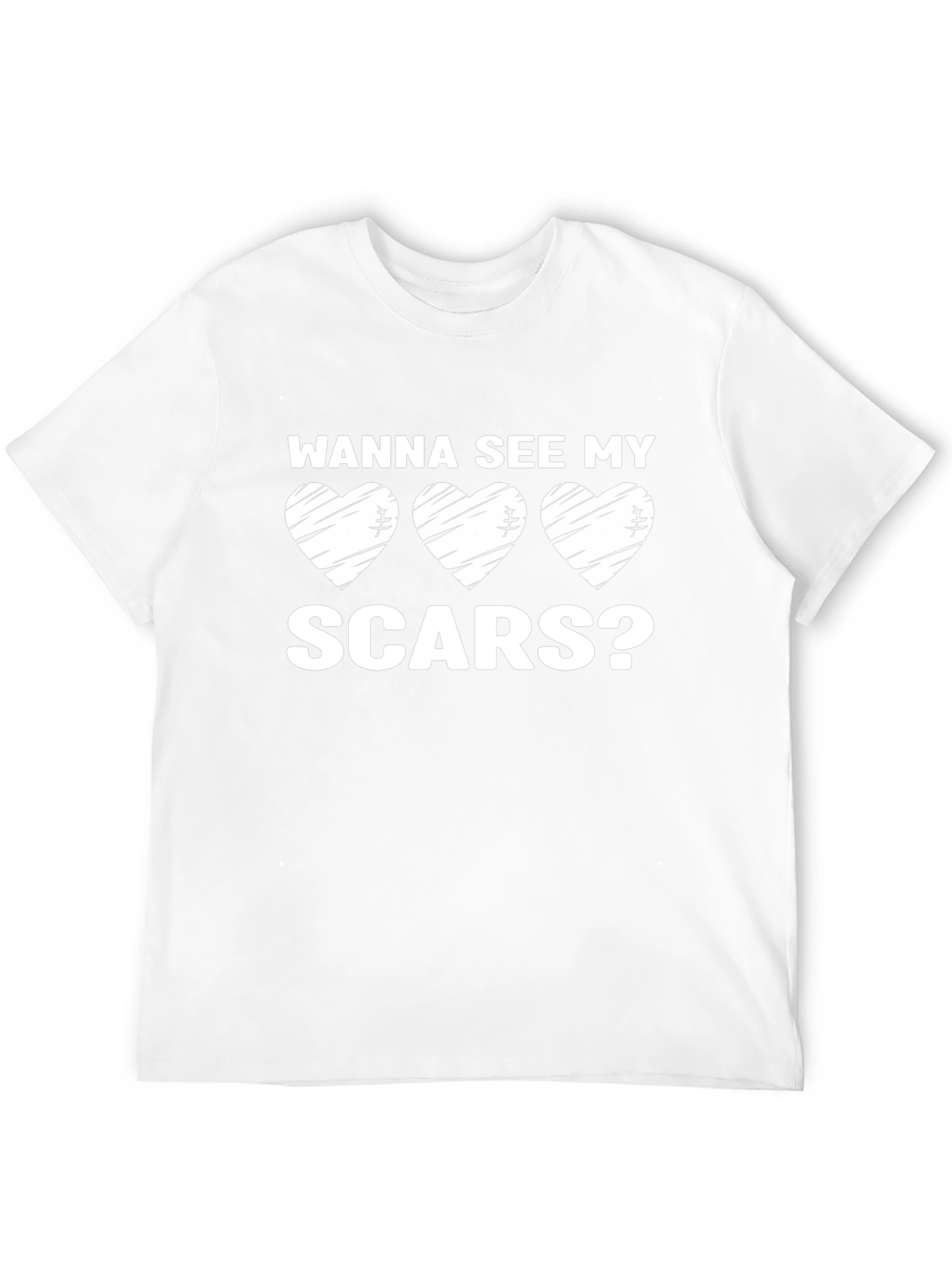 Wanna See My Scars? Heart Graphic T-Shirt
