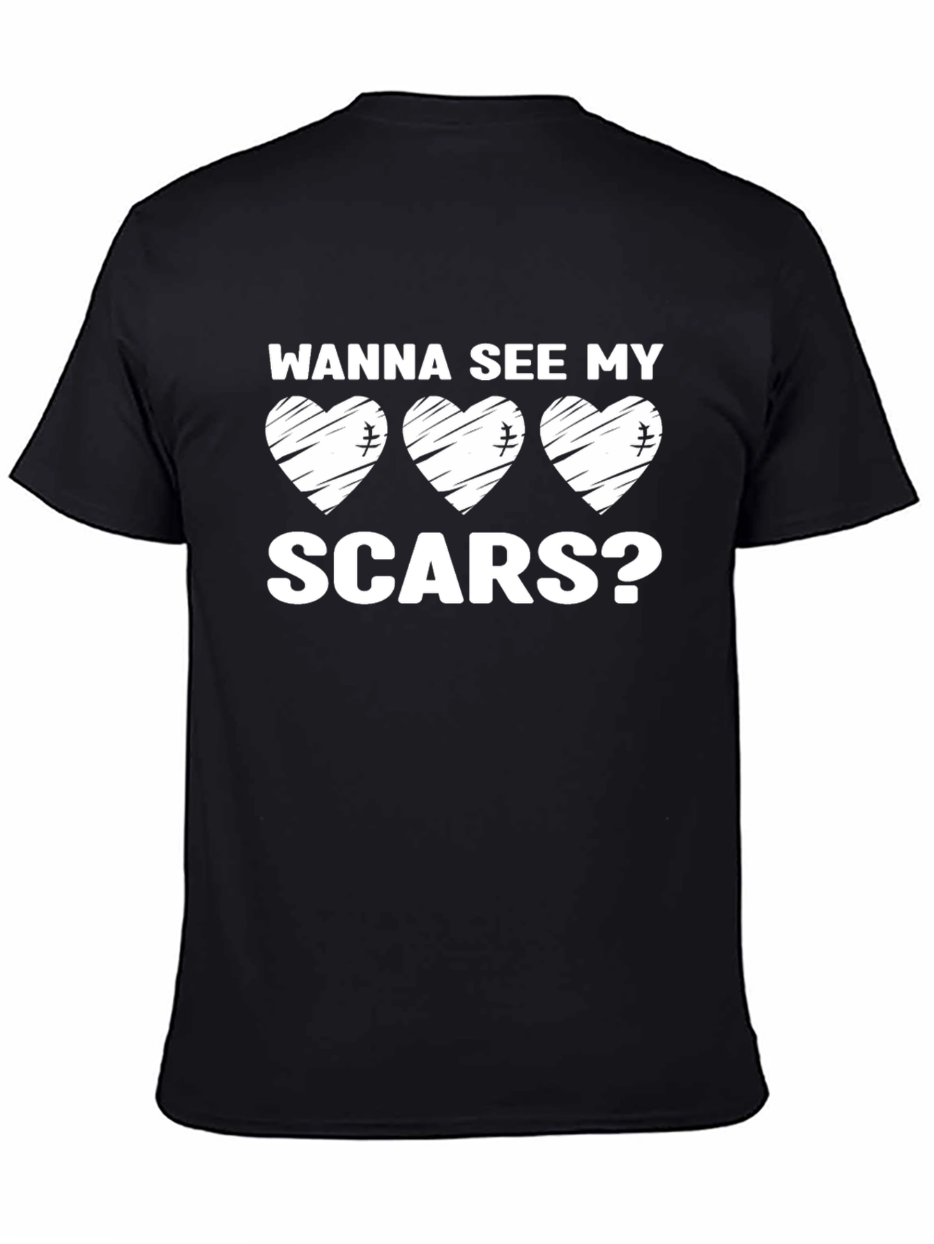 Wanna See My Scars? Heart Graphic T-Shirt