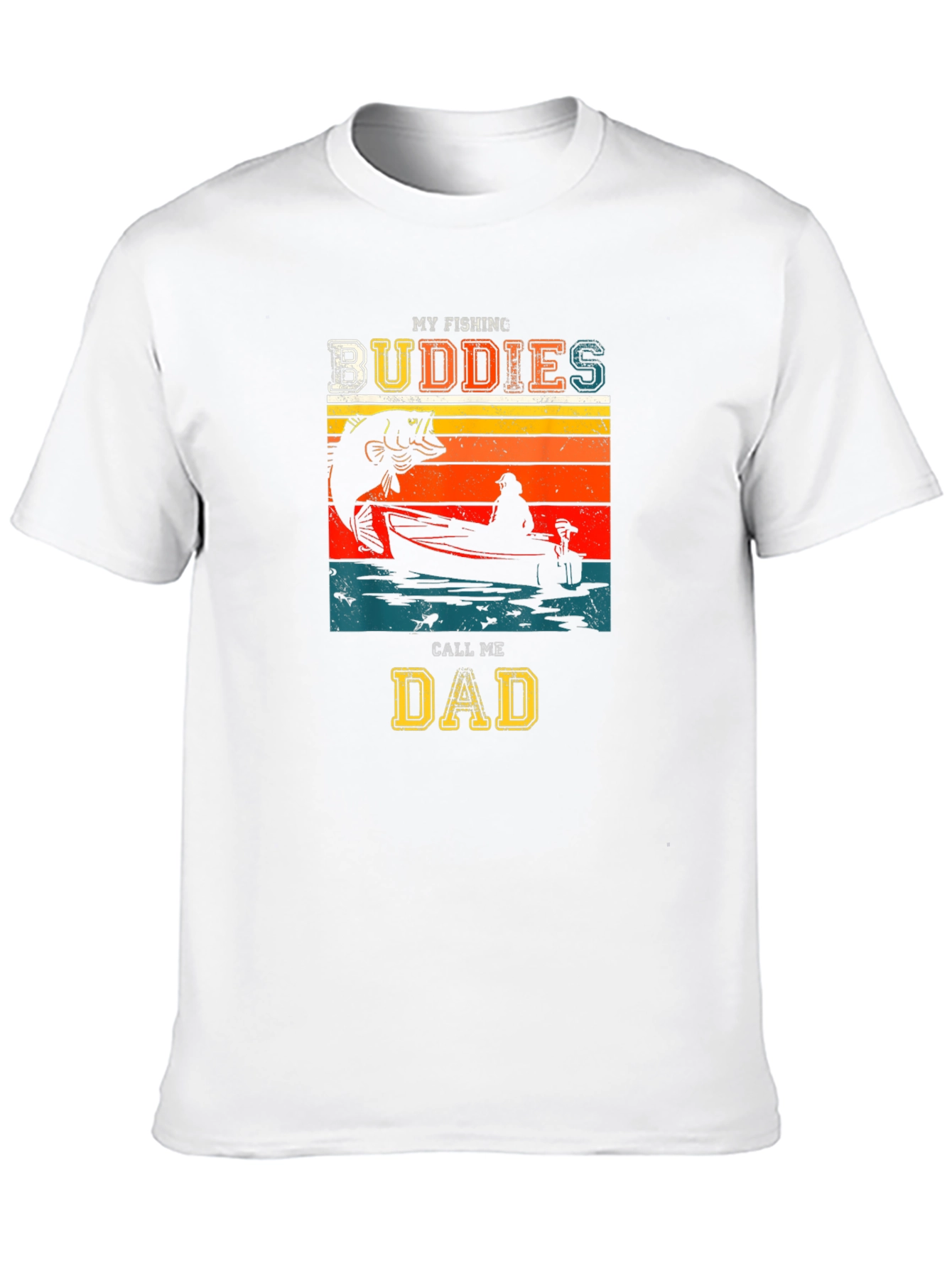 My Fishing Buddies Call Me Dad Black T-Shirt