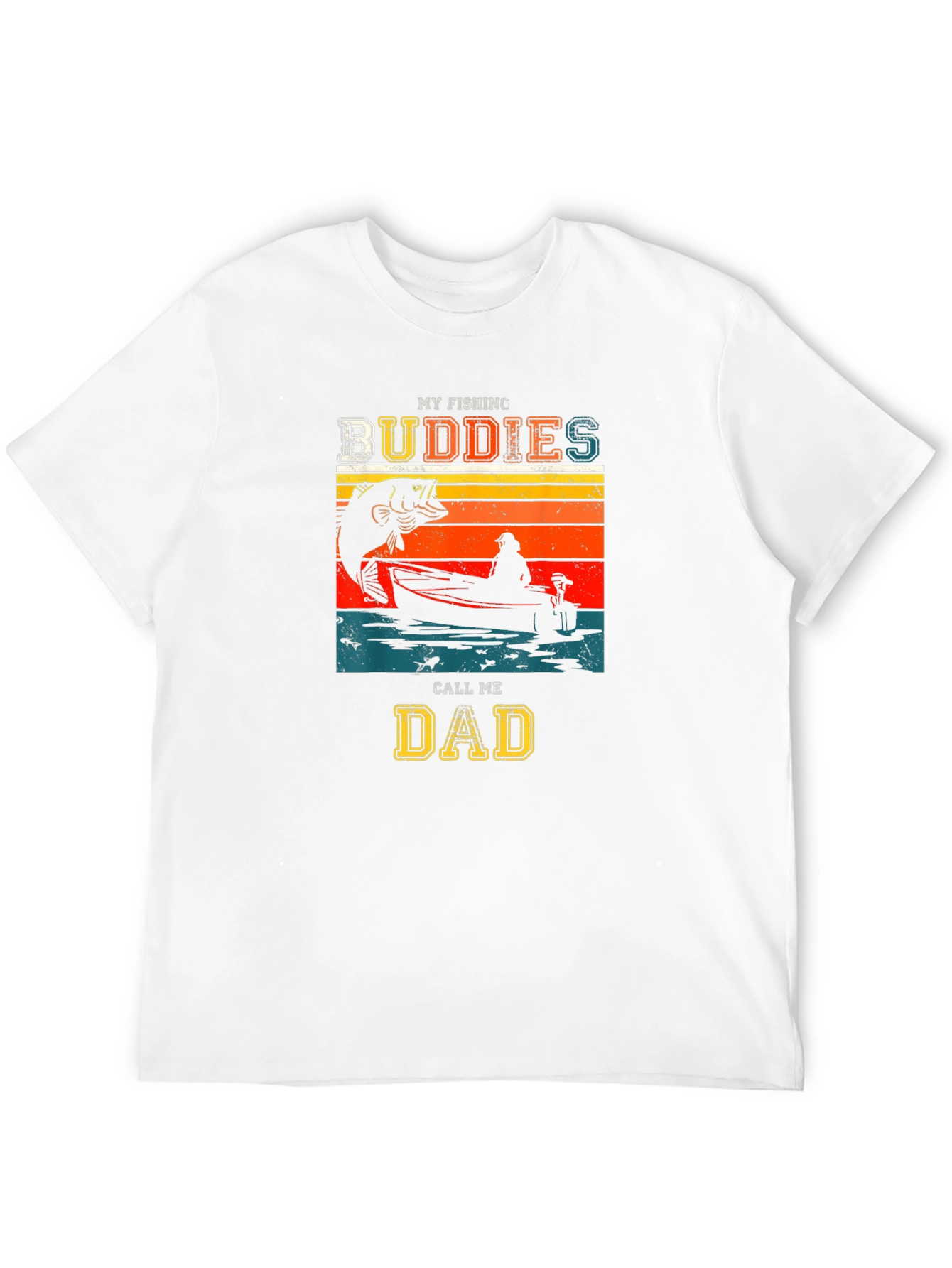 My Fishing Buddies Call Me Dad Black T-Shirt