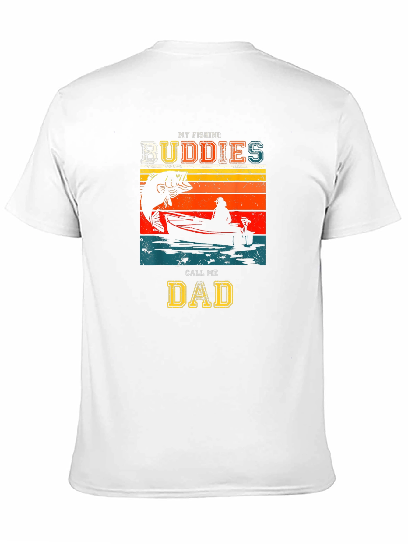 My Fishing Buddies Call Me Dad Black T-Shirt