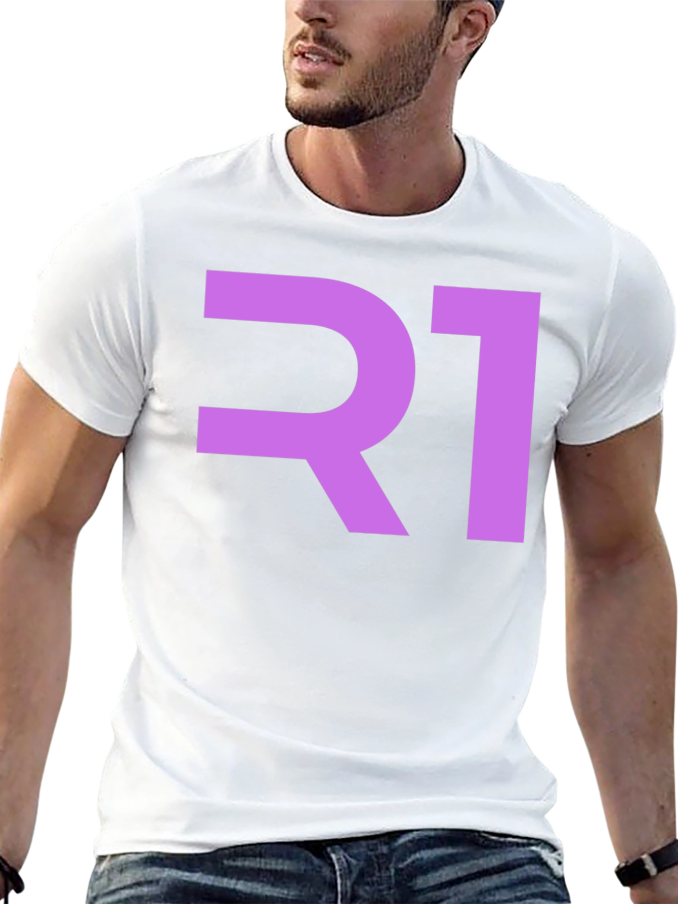 Bold R1 Graphic Tee - Modern Black T-Shirt