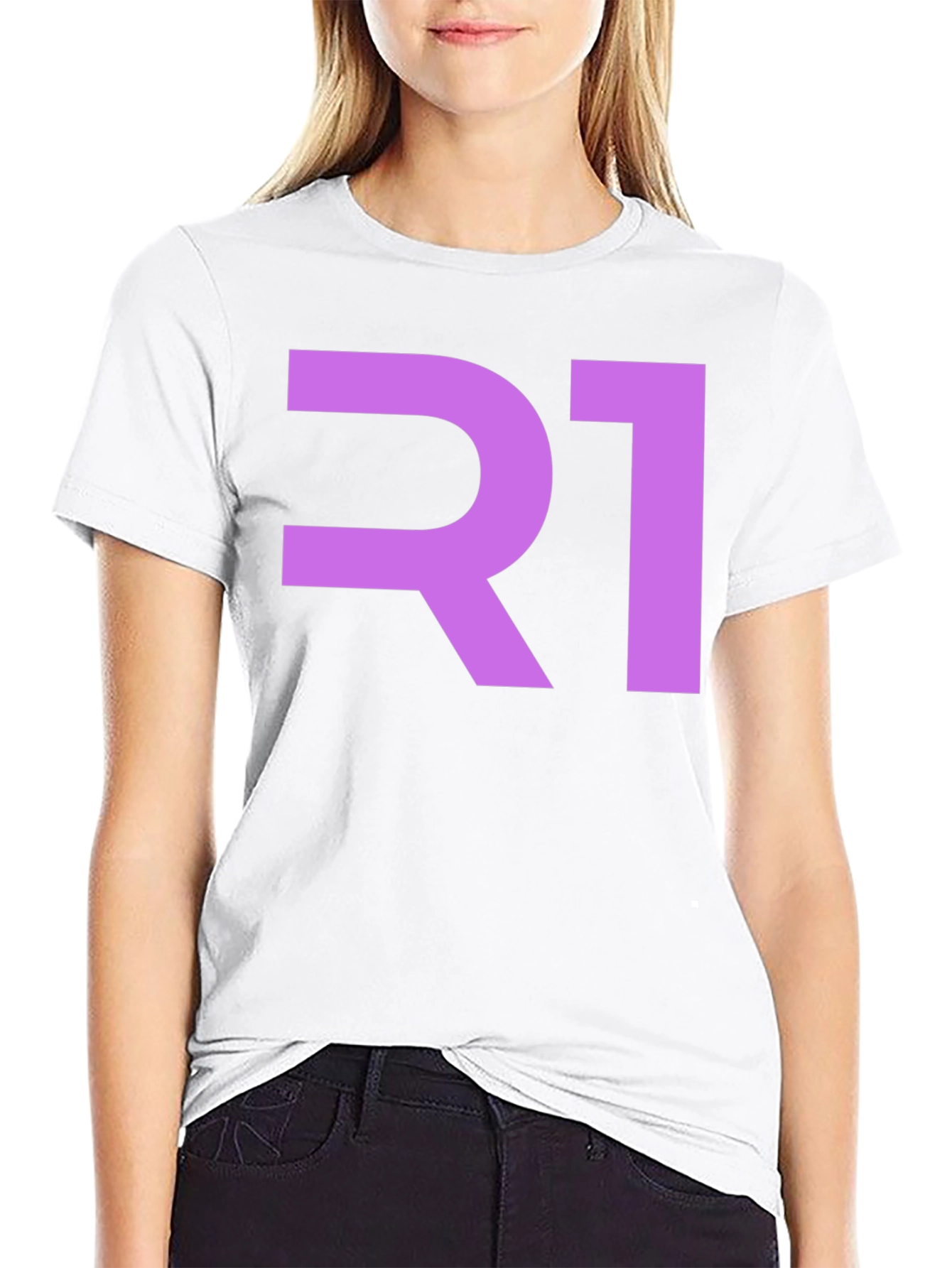 Bold R1 Graphic Tee - Modern Black T-Shirt
