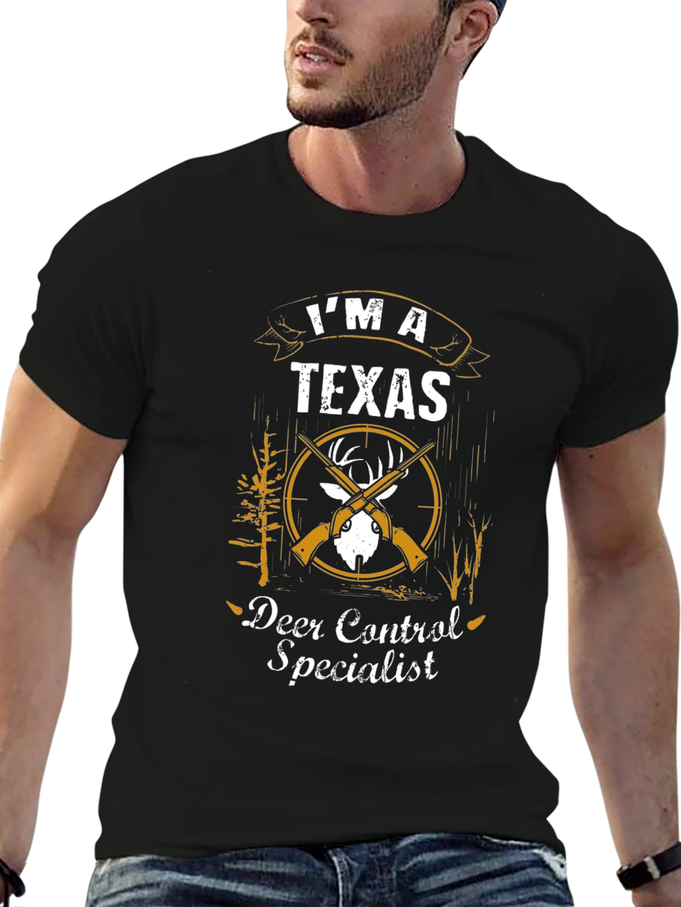 Texas Deer Control Specialist Graphic T-Shirt