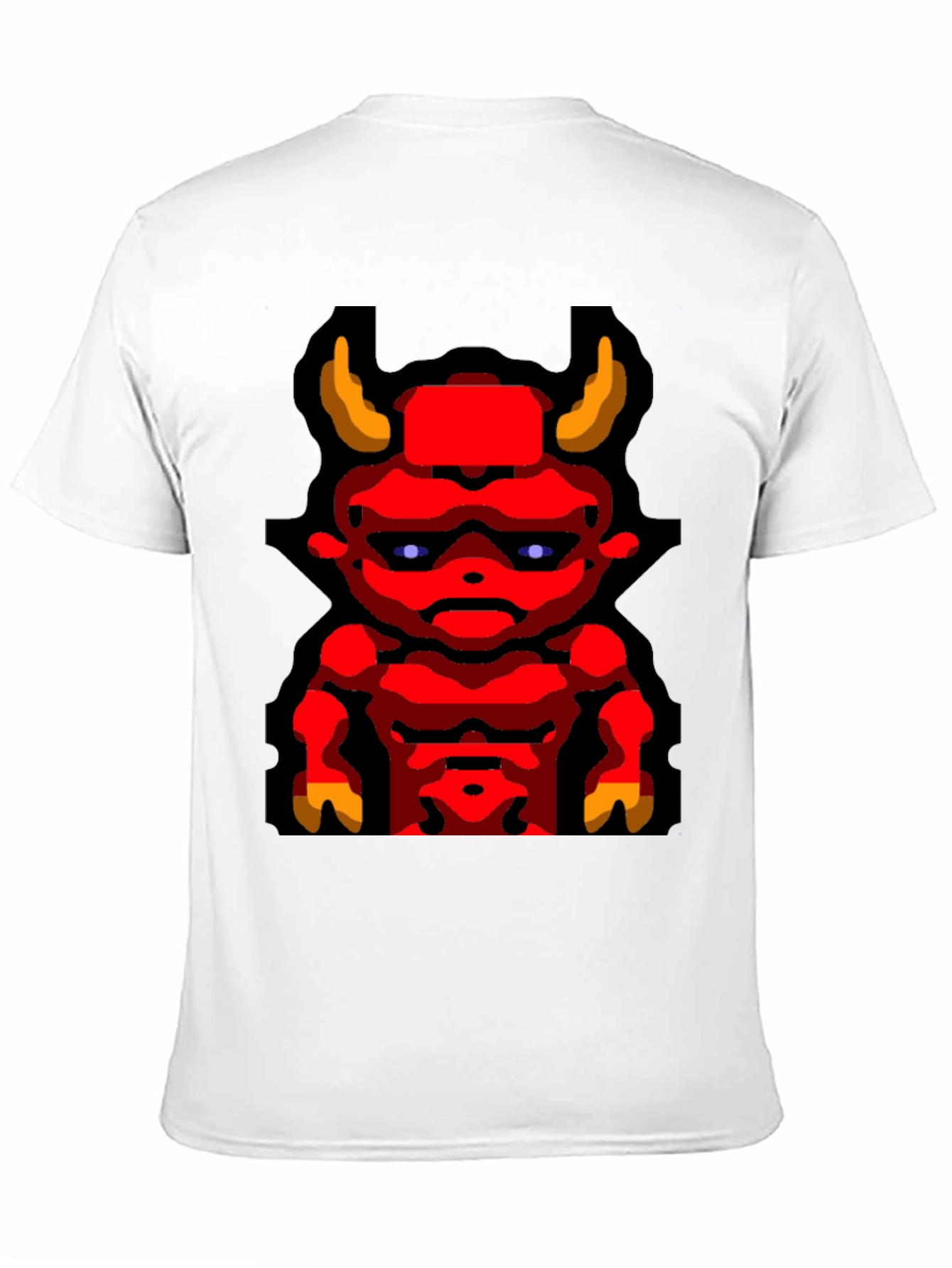 Retro Pixel Devil Graphic T-Shirt - Black