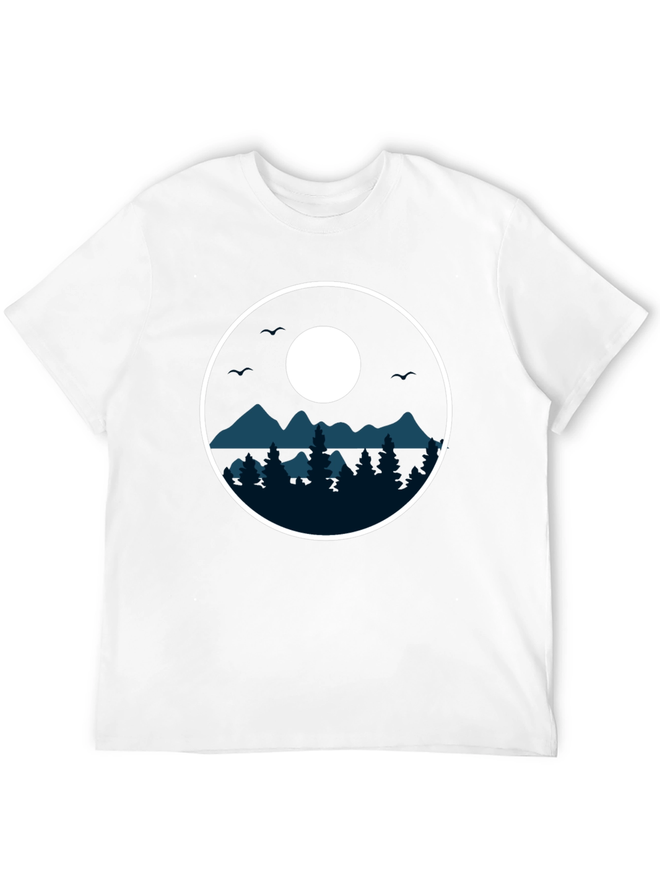 Nature Circle Graphic Tee - Black Casual Shirt