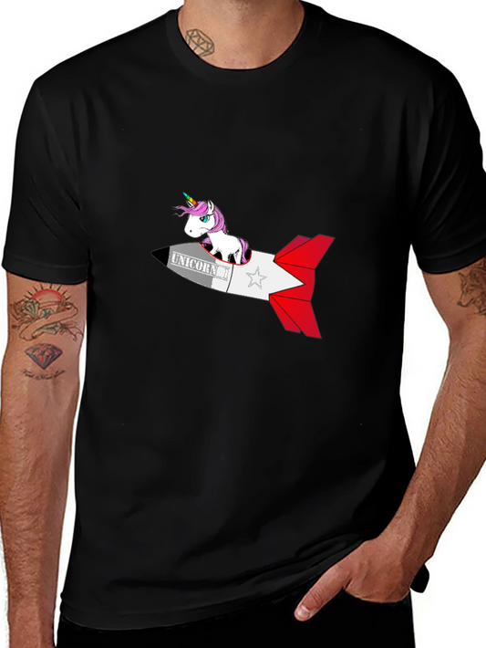 Unicorn Rocket T-Shirt - Fun Graphic Tee
