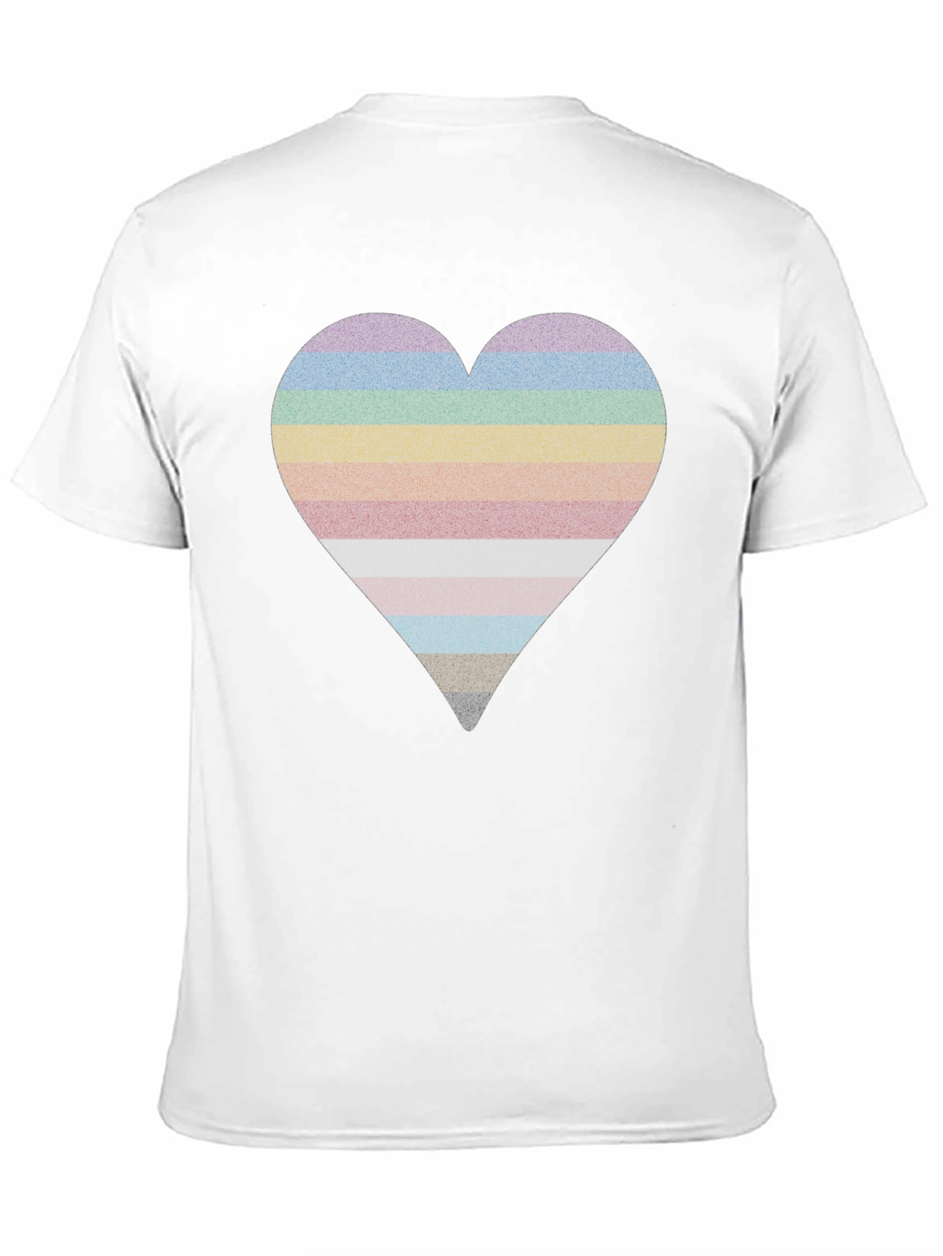 Rainbow Heart Stripe Graphic Tee