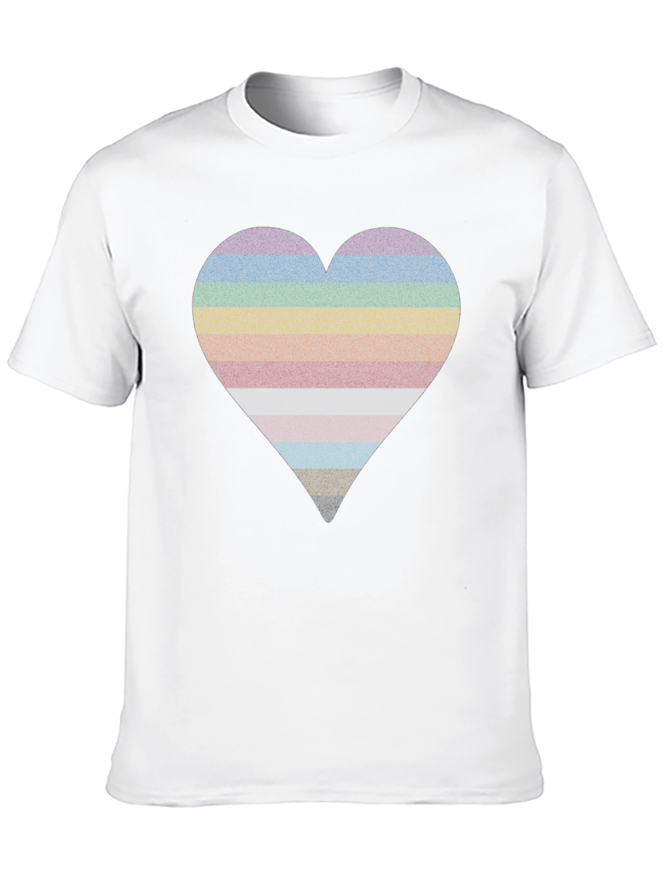 Rainbow Heart Stripe Graphic Tee