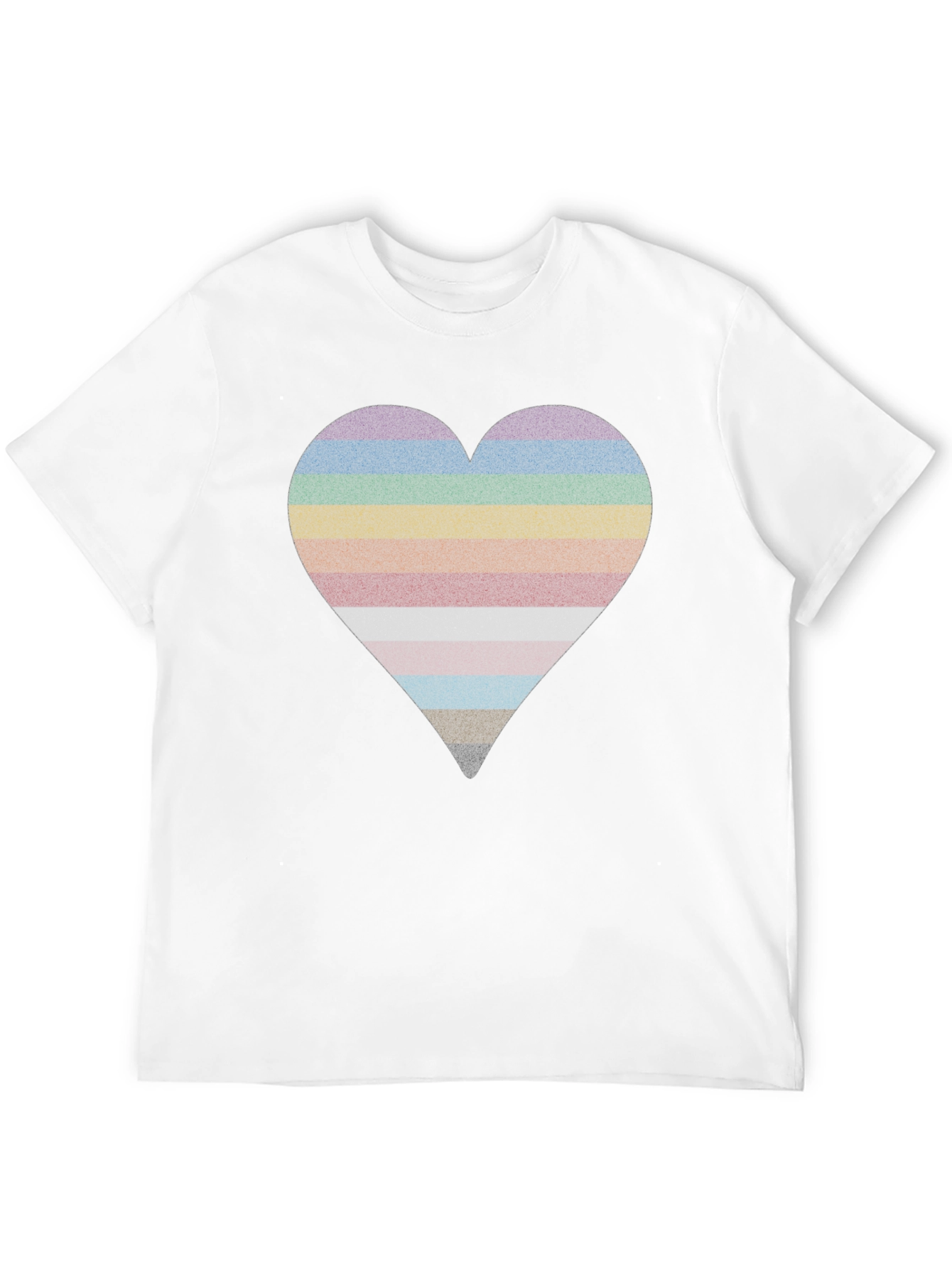 Rainbow Heart Stripe Graphic Tee