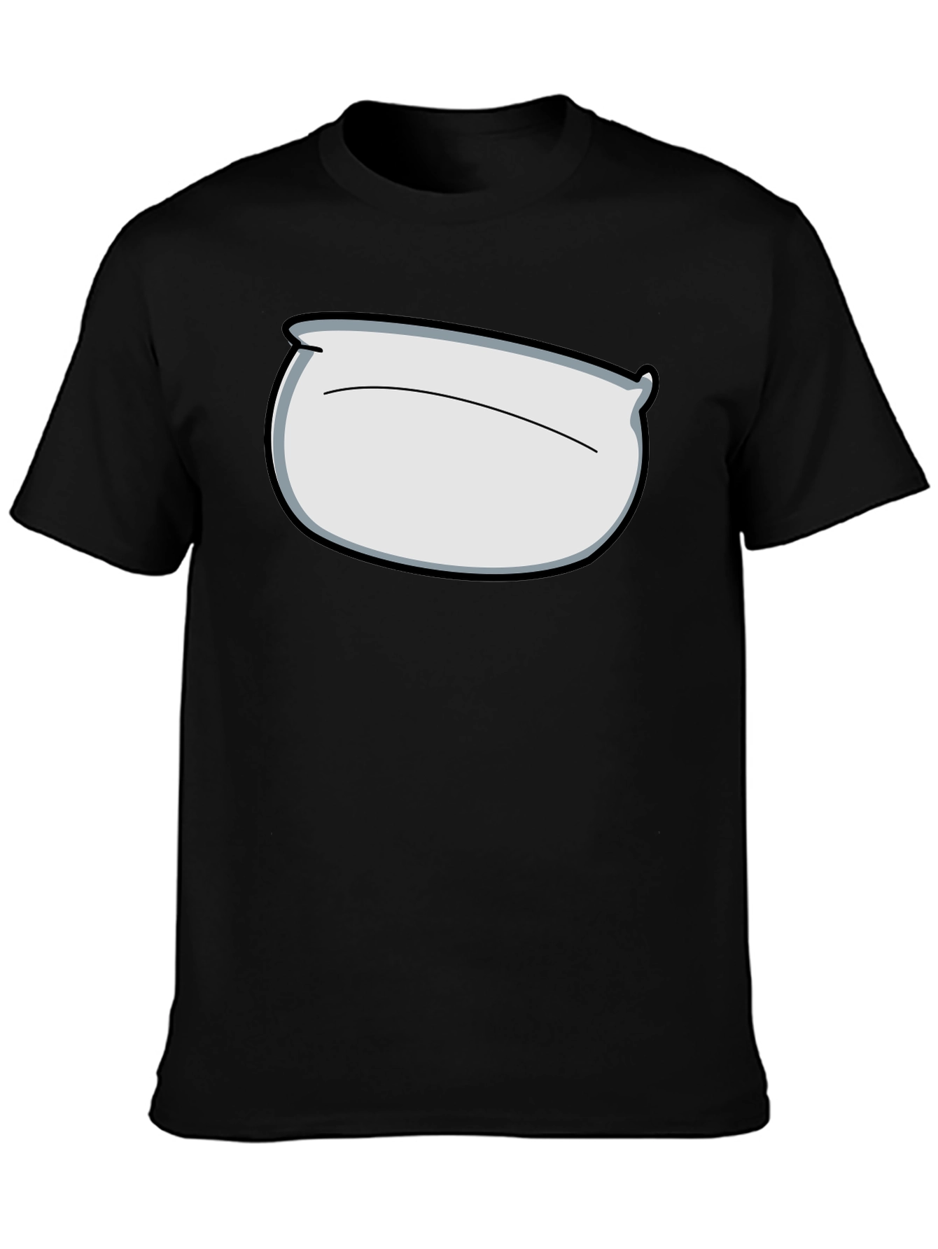 Pillow Head Graphic Tee - Black Cotton Comfort