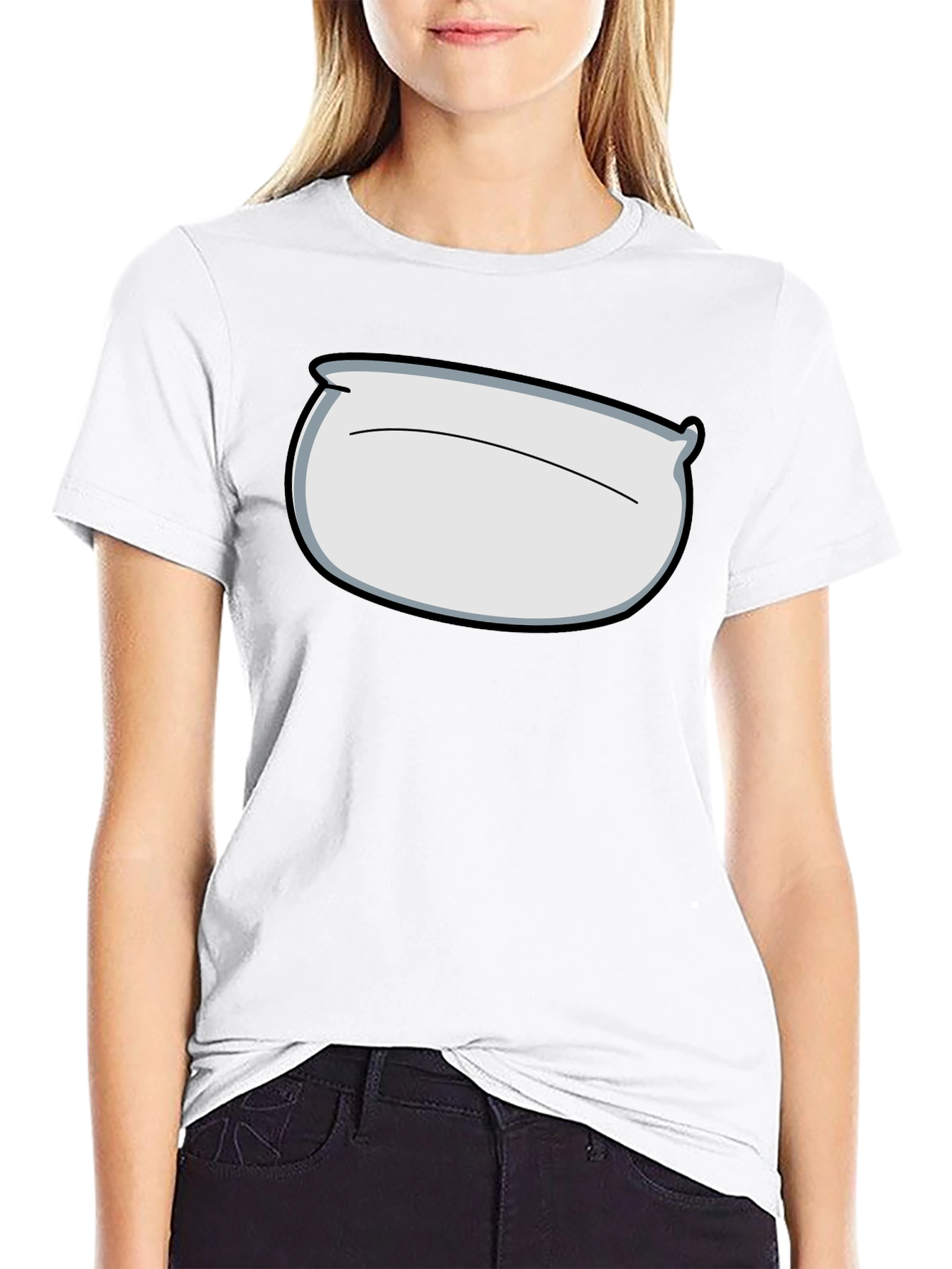 Pillow Head Graphic Tee - Black Cotton Comfort