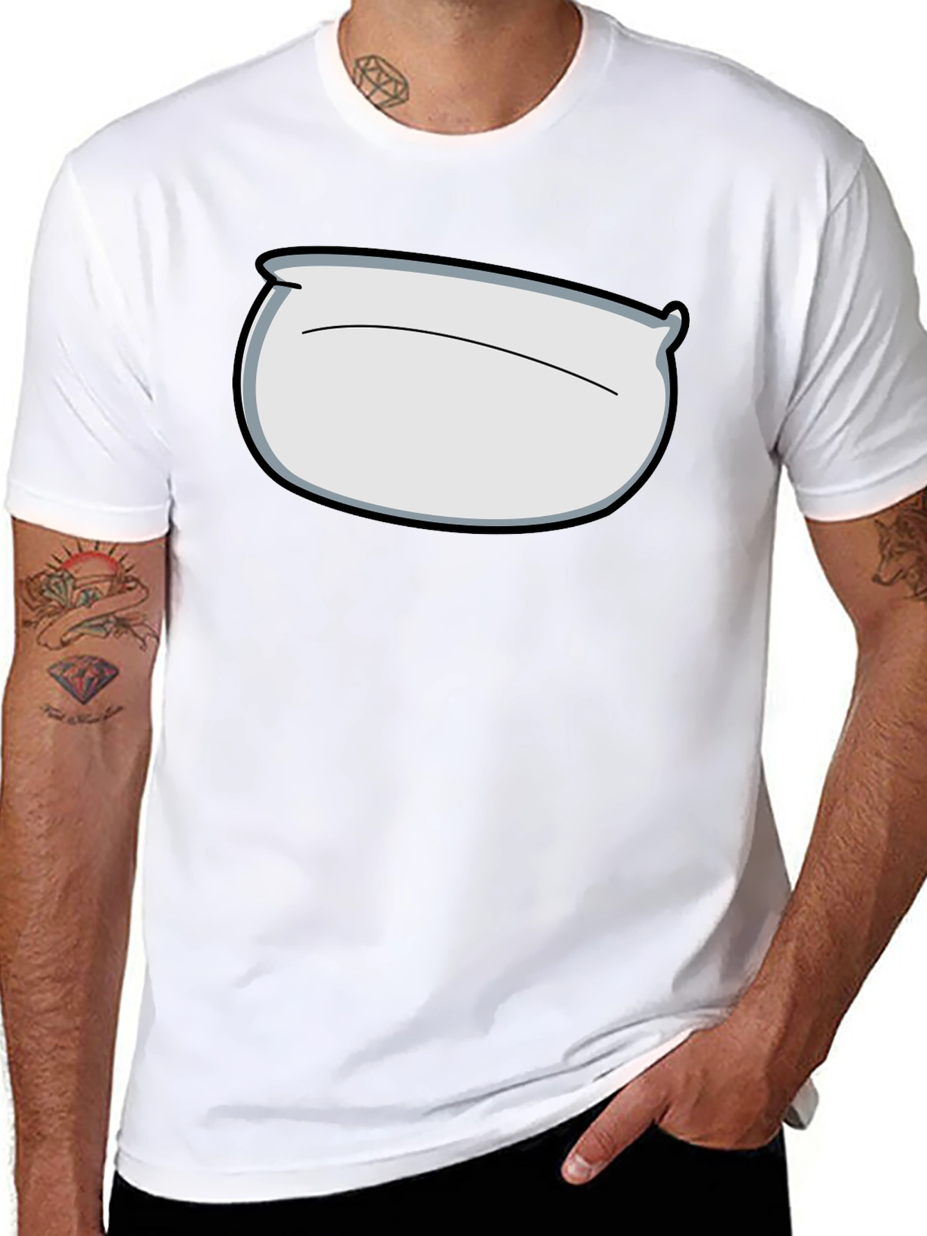 Pillow Head Graphic Tee - Black Cotton Comfort