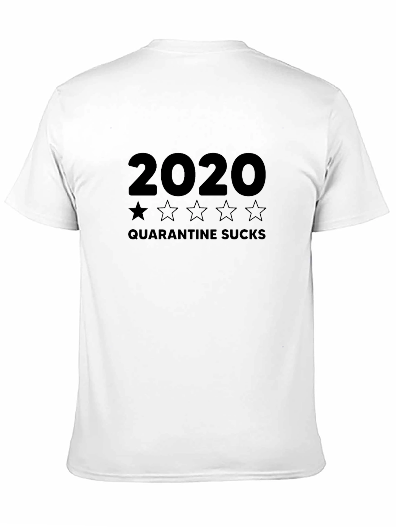 2020 Quarantine Sucks Graphic Tee - Black Cotton T-Shirt