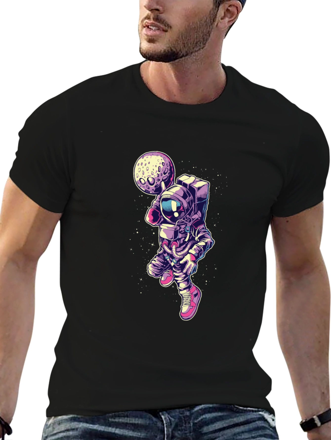 Astronaut Moon T-Shirt - Premium Graphic Tee