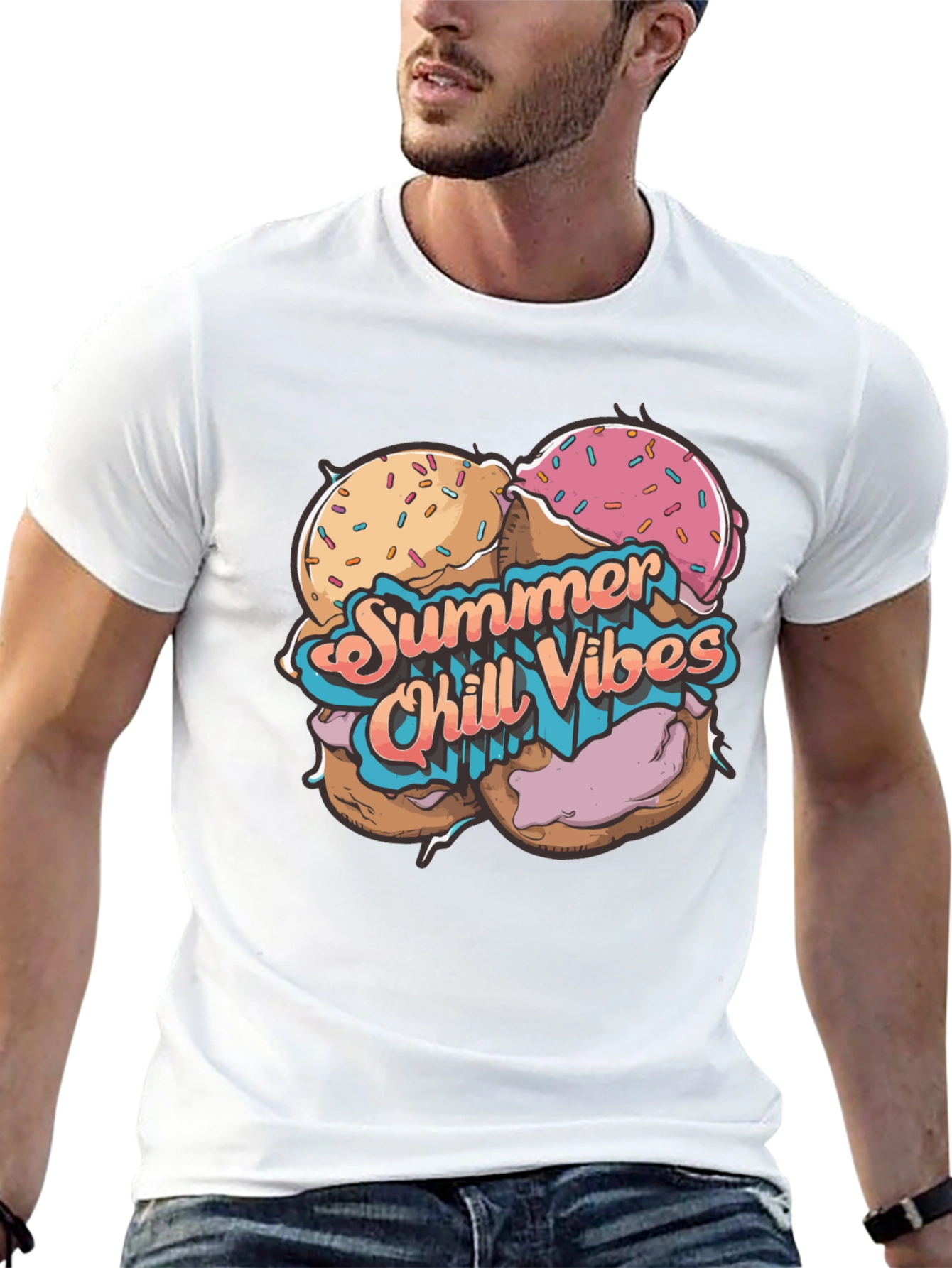 Summer Chill Vibes Graphic T-Shirt