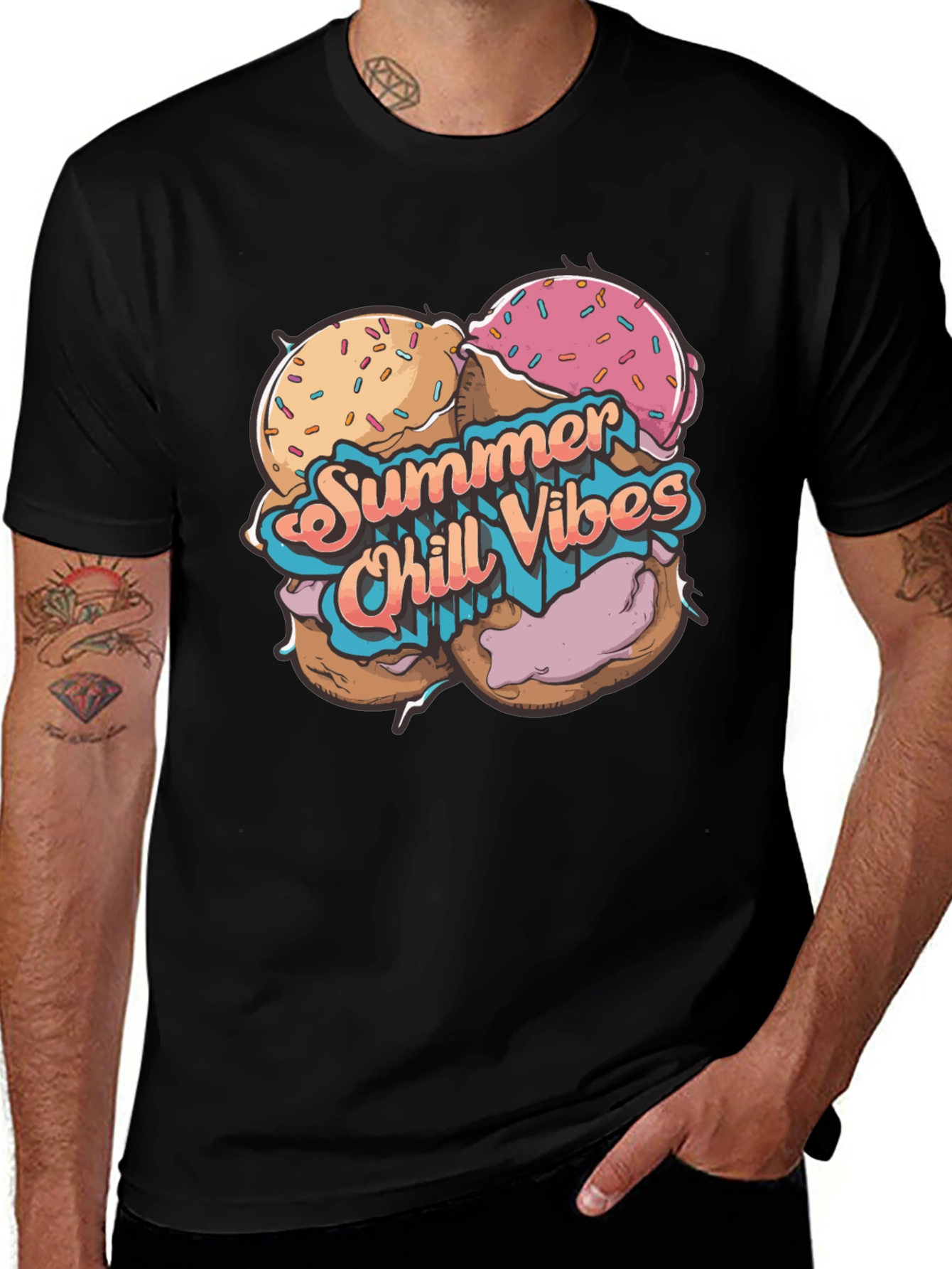 Summer Chill Vibes Graphic T-Shirt