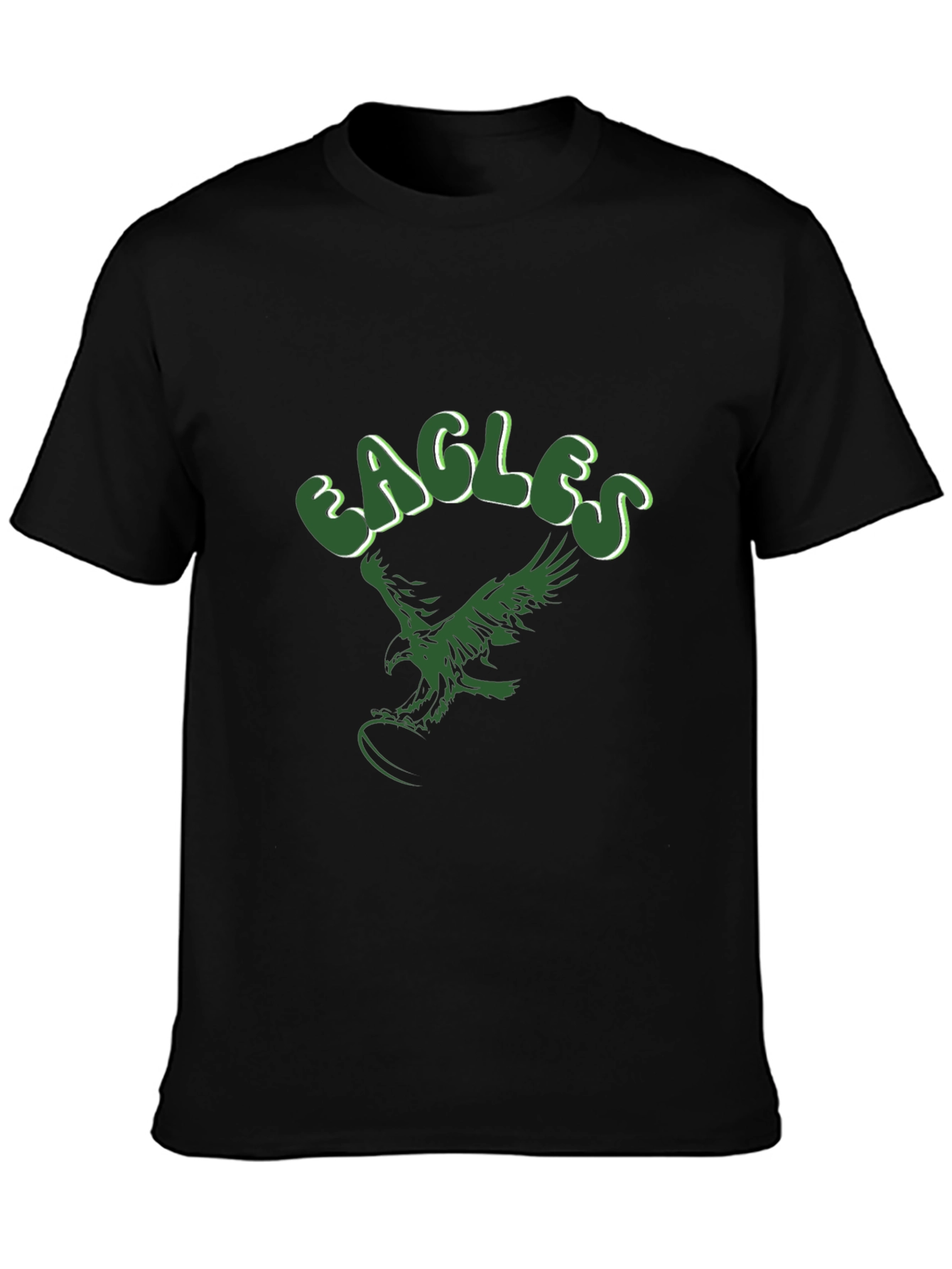 Eagles Graphic T-Shirt - Black Crew Neck Tee