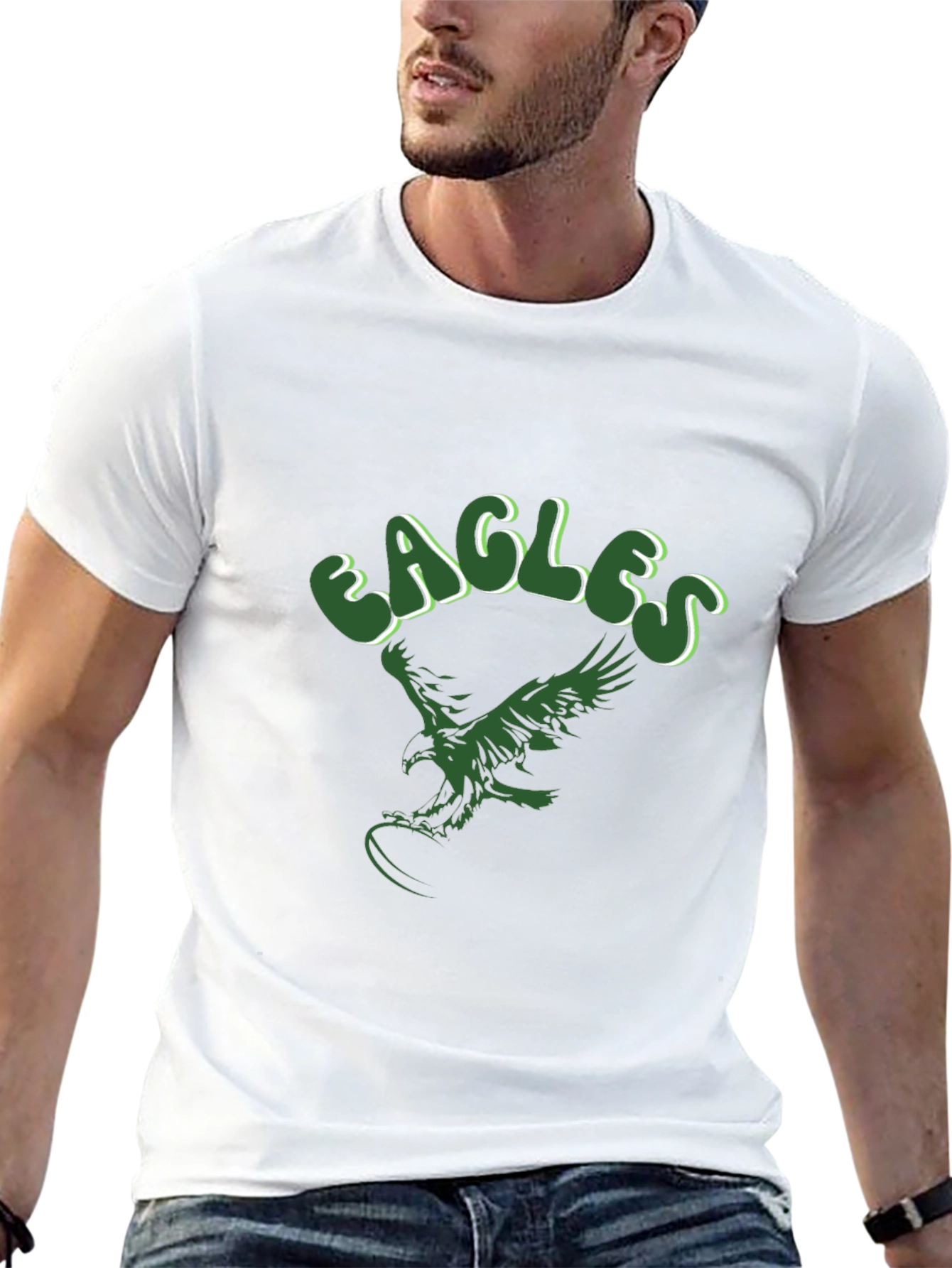 Eagles Graphic T-Shirt - Black Crew Neck Tee