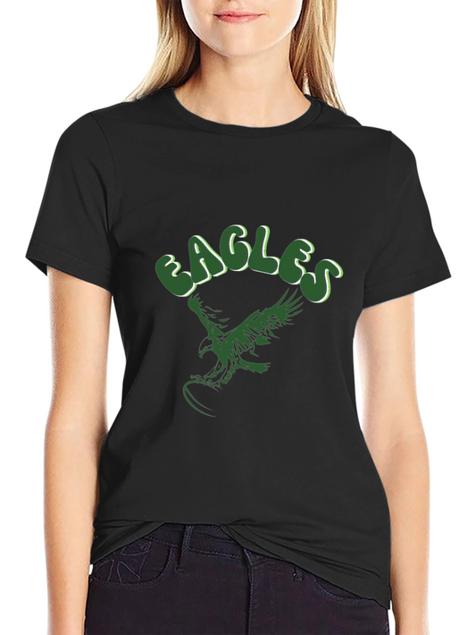 Eagles Graphic T-Shirt - Black Crew Neck Tee