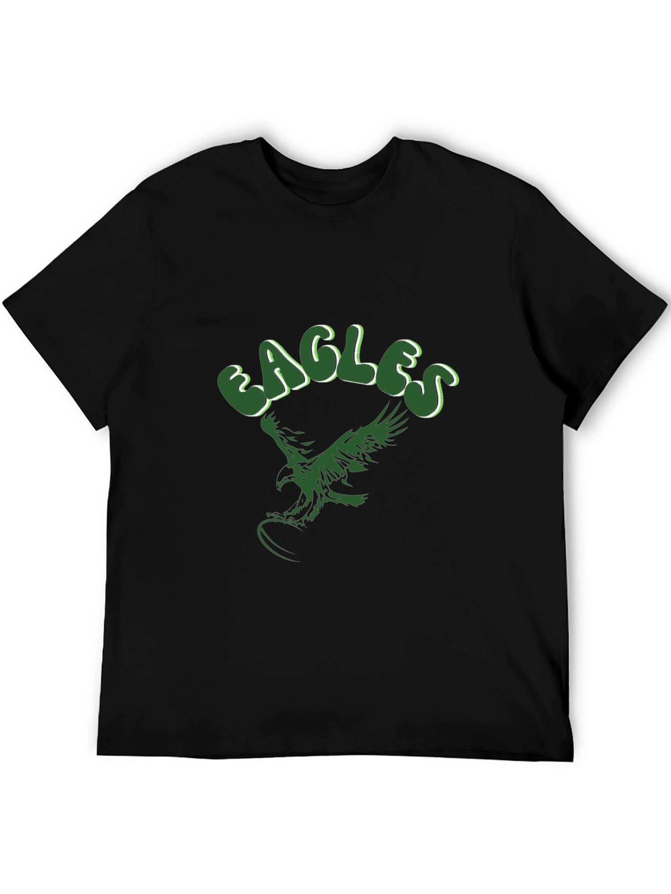 Eagles Graphic T-Shirt - Black Crew Neck Tee