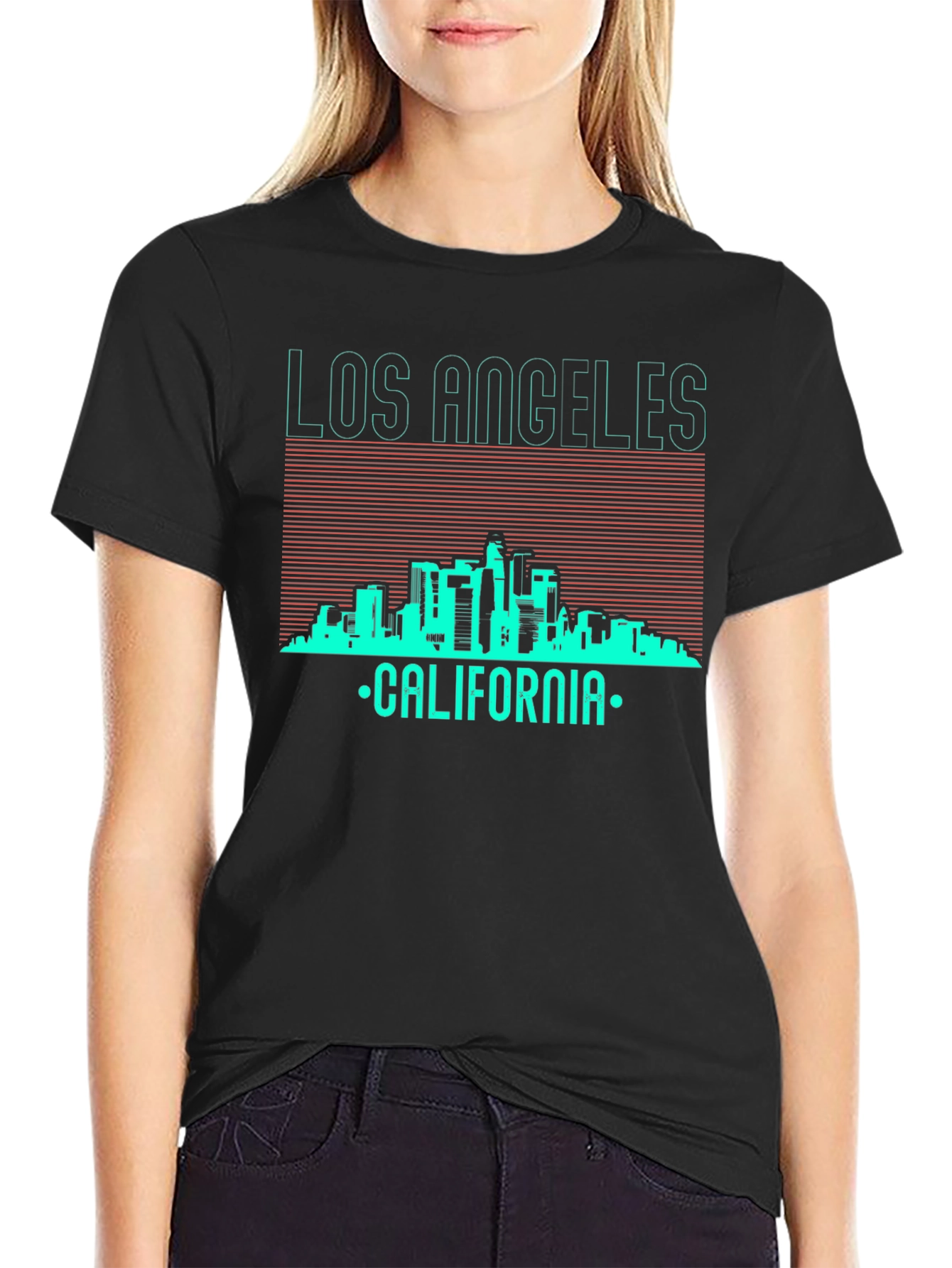 Los Angeles California Skyline Graphic T-Shirt