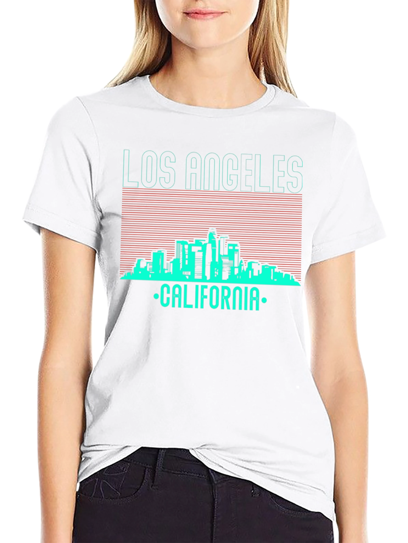 Los Angeles California Skyline Graphic T-Shirt