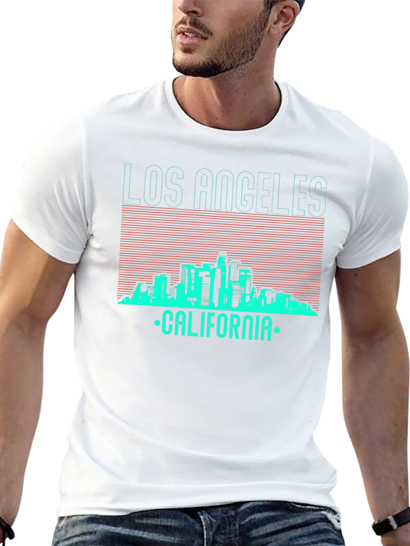 Los Angeles California Skyline Graphic T-Shirt