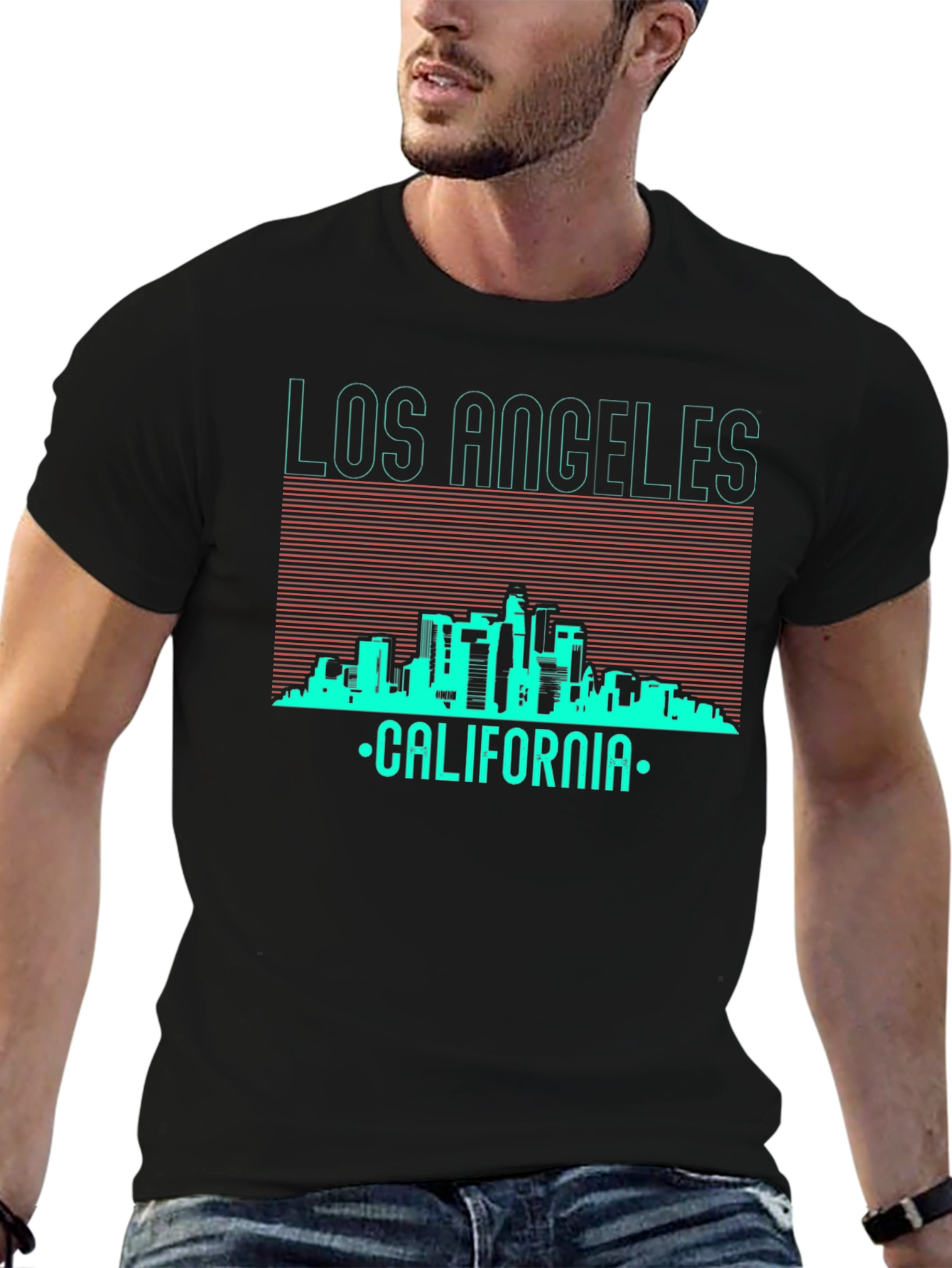 Los Angeles California Skyline Graphic T-Shirt