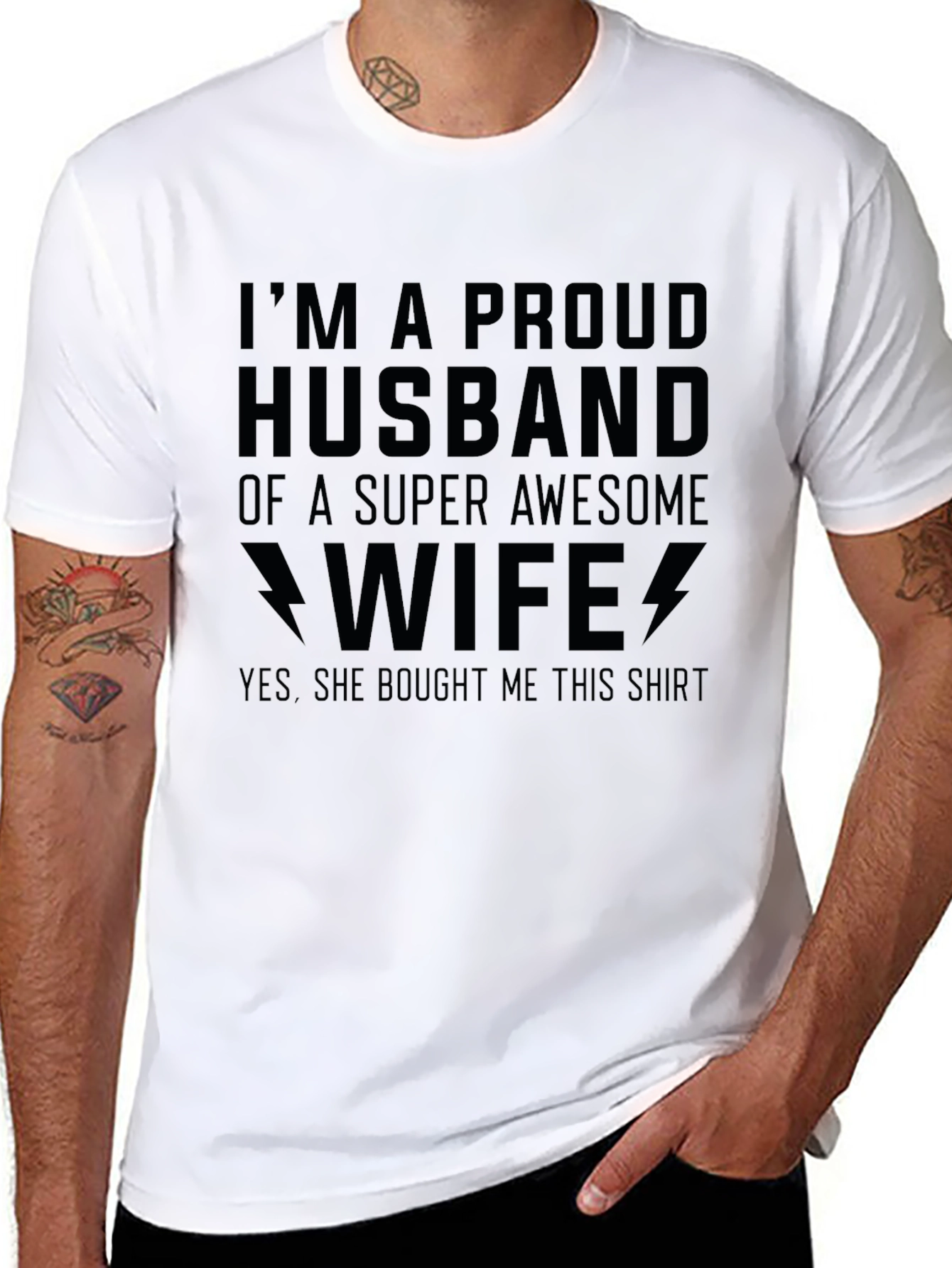 Proud Husband T-Shirt - Awesome Wife Gift