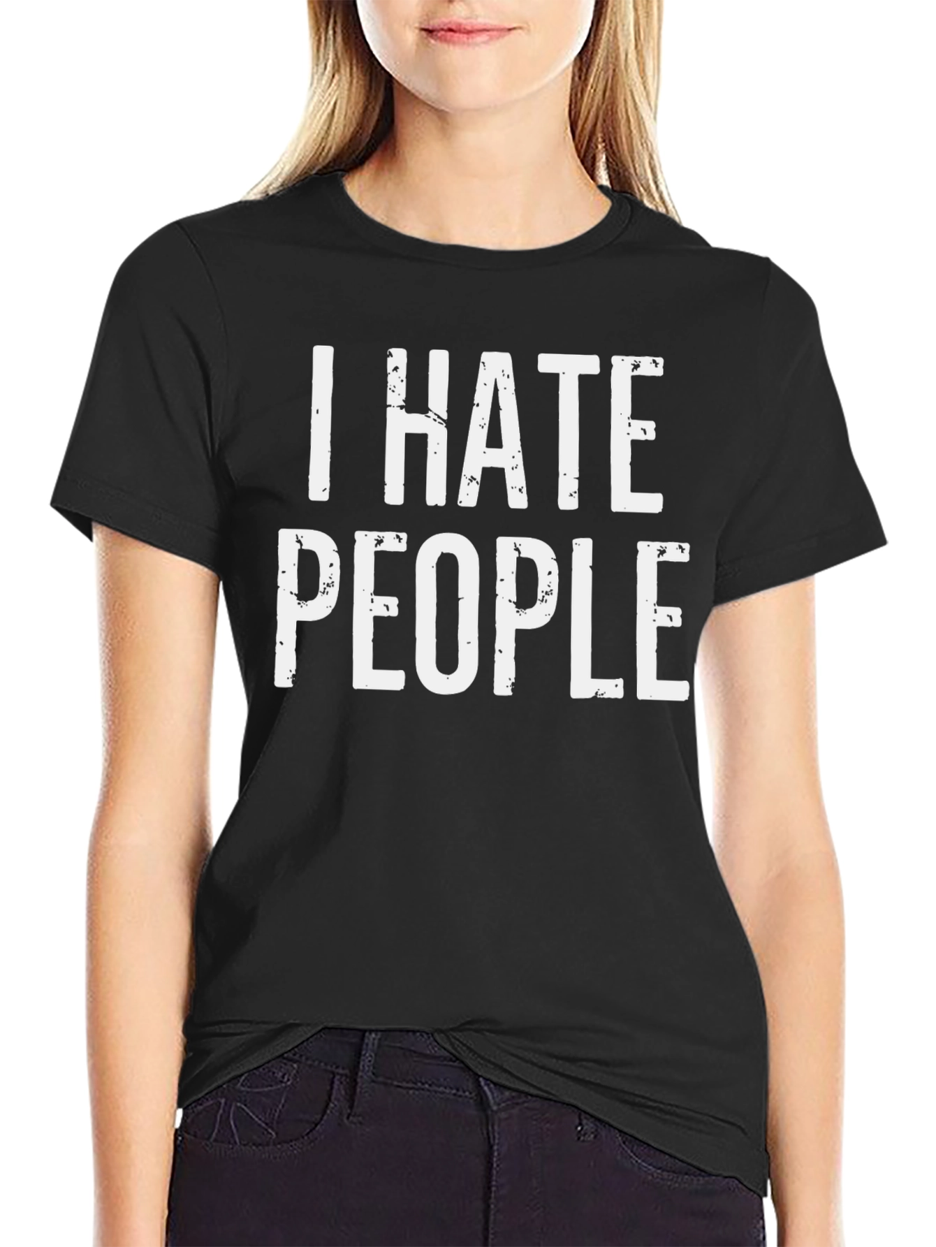 I Hate People Graphic Tee - Black T-Shirt