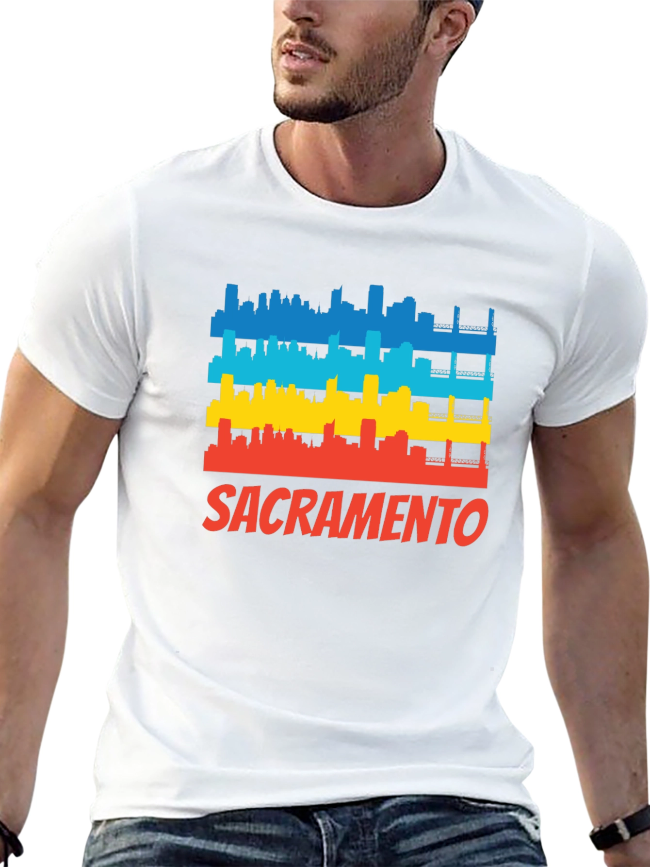 Sacramento Skyline T-Shirt - Bold Graphic Tee