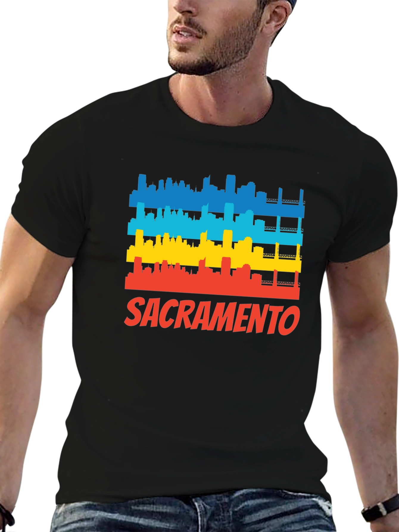 Sacramento Skyline T-Shirt - Bold Graphic Tee