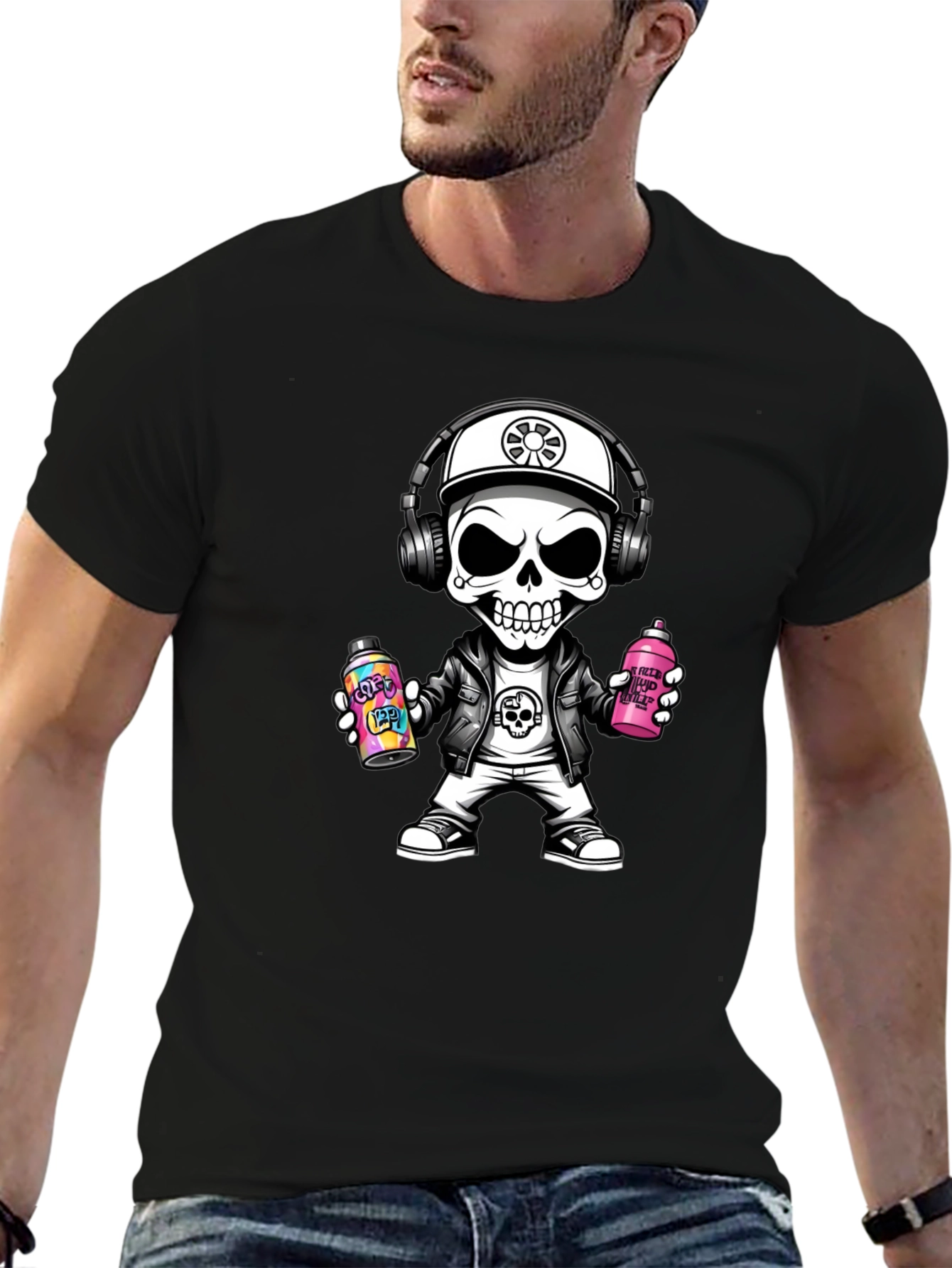 Skull Graffiti Artist T-Shirt - Street Style