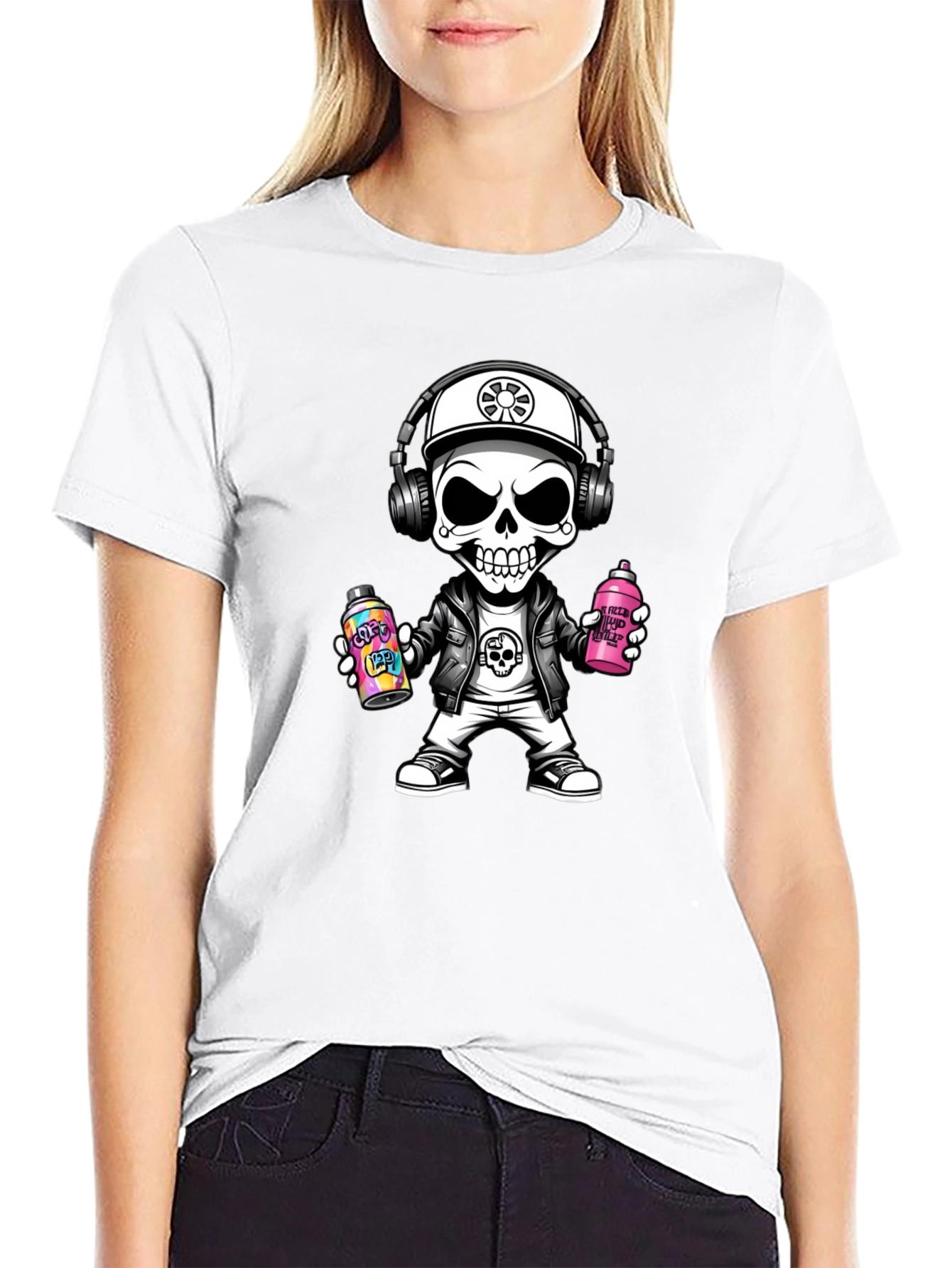 Skull Graffiti Artist T-Shirt - Street Style