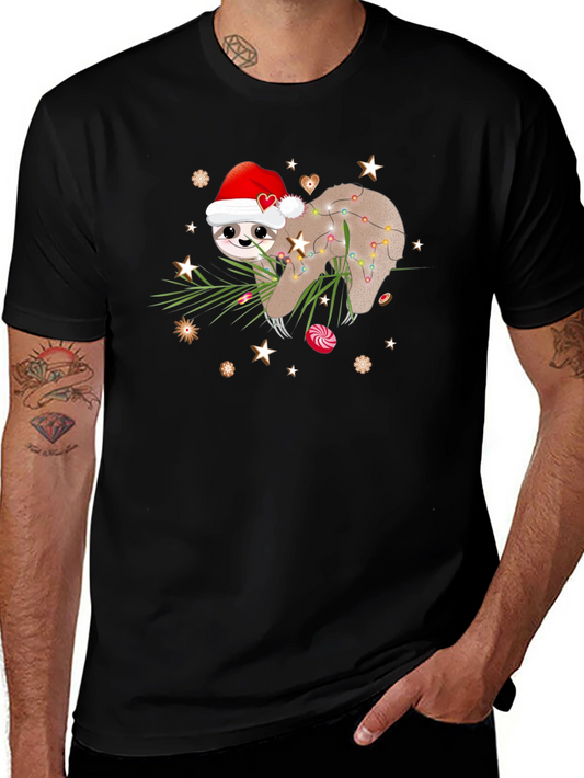 Festive Sloth Christmas T-Shirt