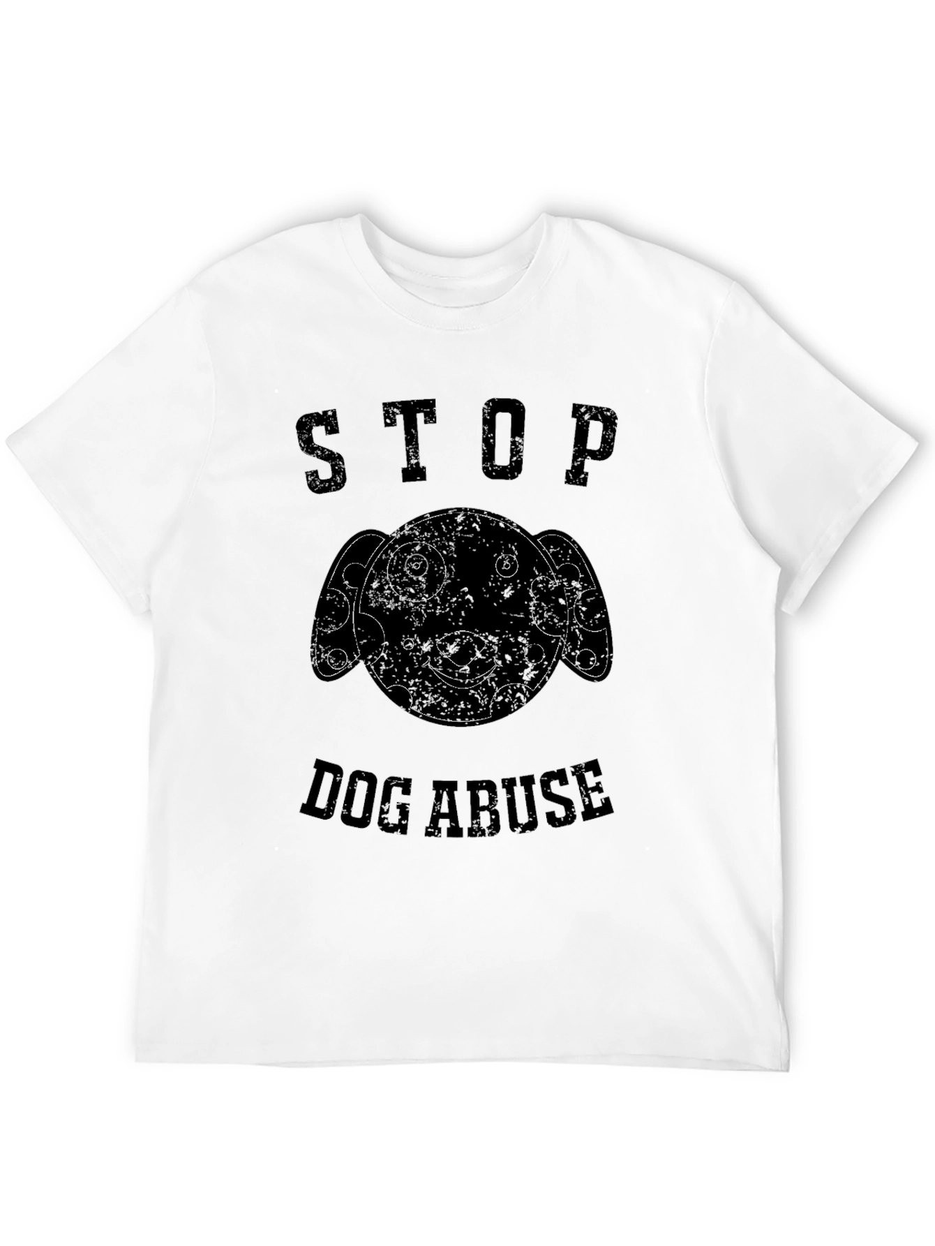 Stop Dog Abuse Graphic Print Tee