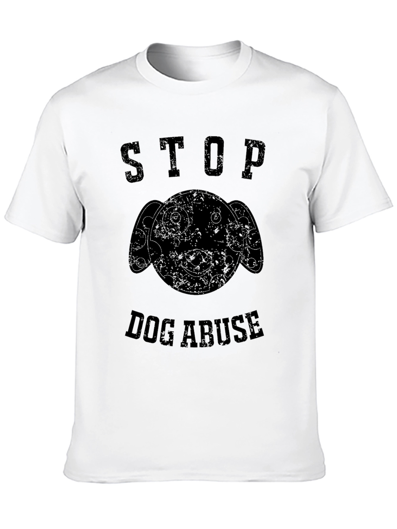 Stop Dog Abuse Graphic Print Tee