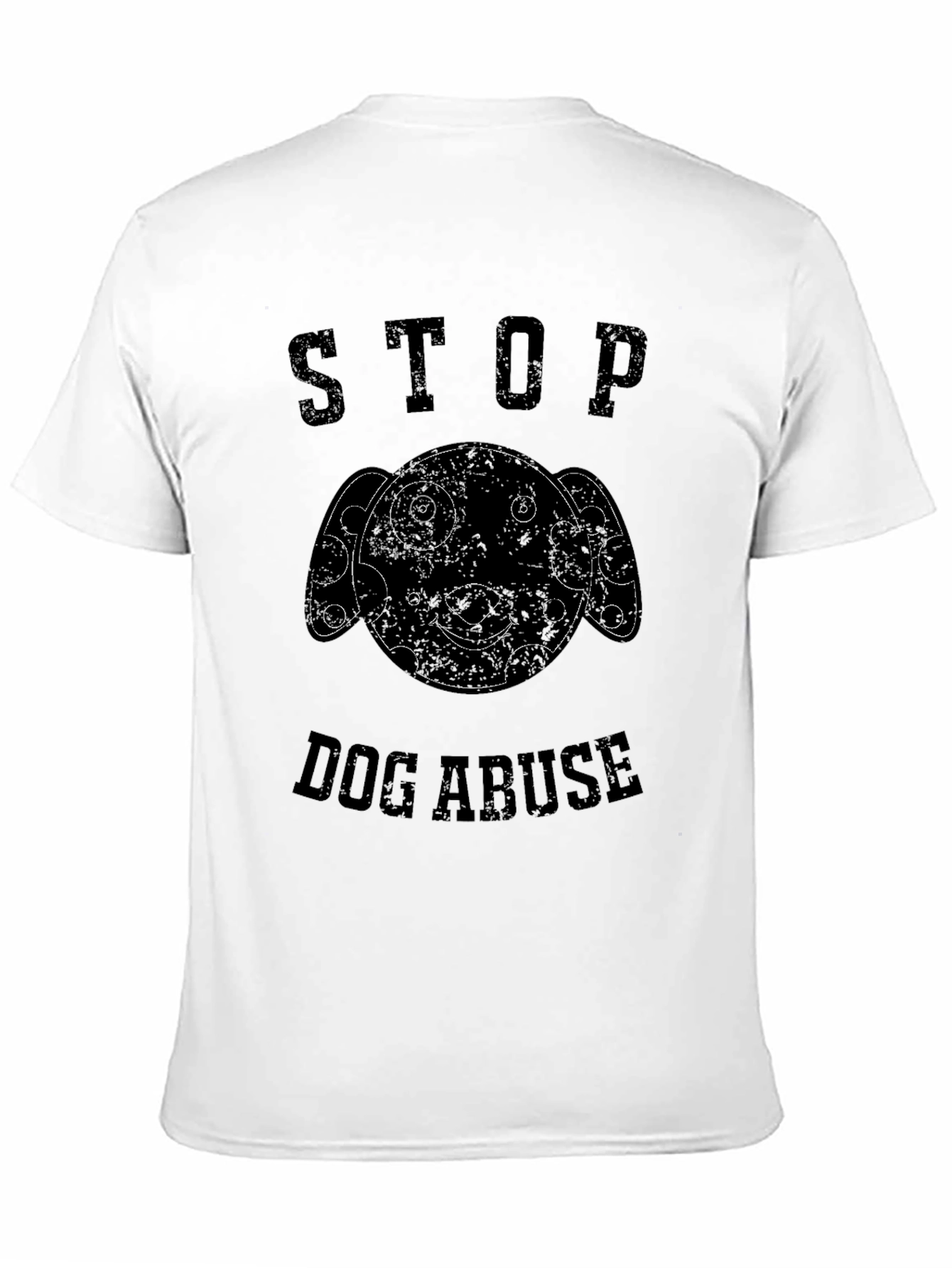 Stop Dog Abuse Graphic Print Tee
