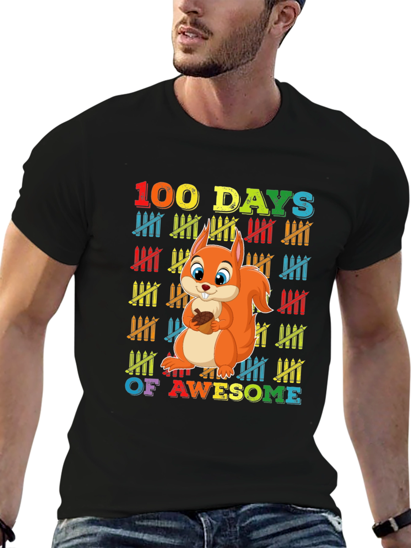 100 Days of Awesome Squirrel T-Shirt