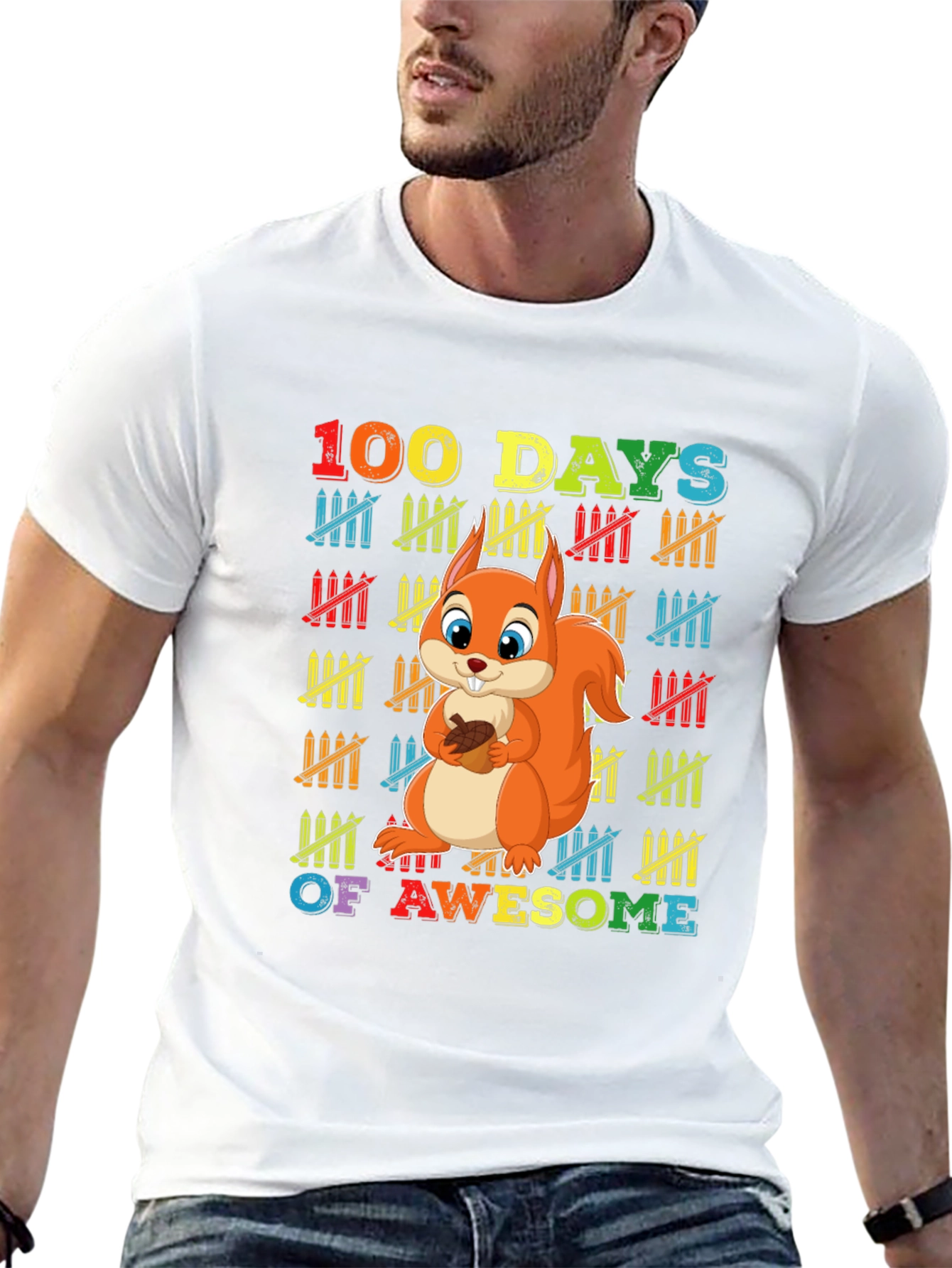 100 Days of Awesome Squirrel T-Shirt