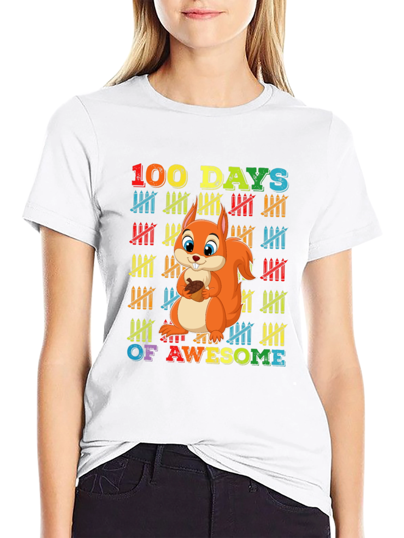 100 Days of Awesome Squirrel T-Shirt