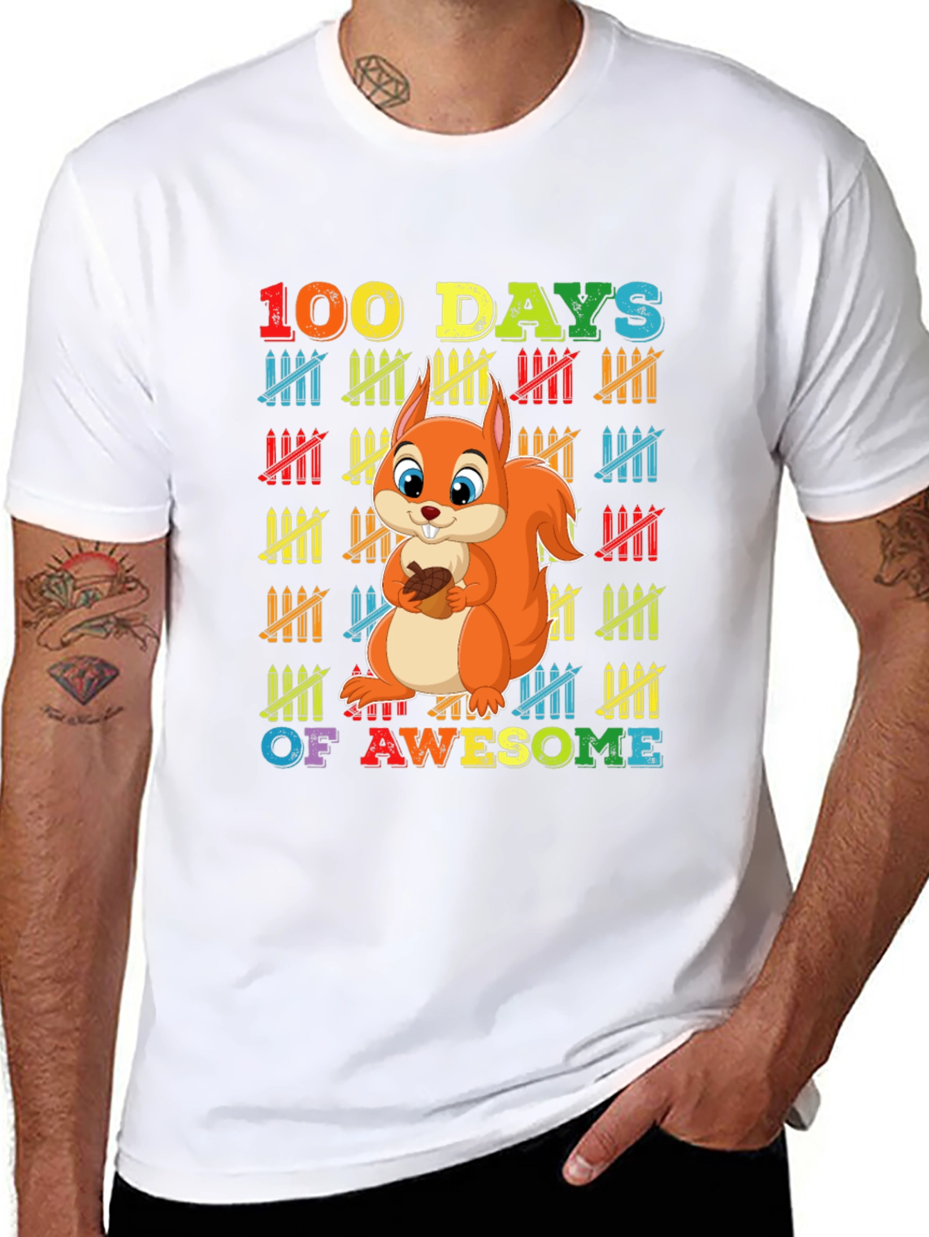 100 Days of Awesome Squirrel T-Shirt