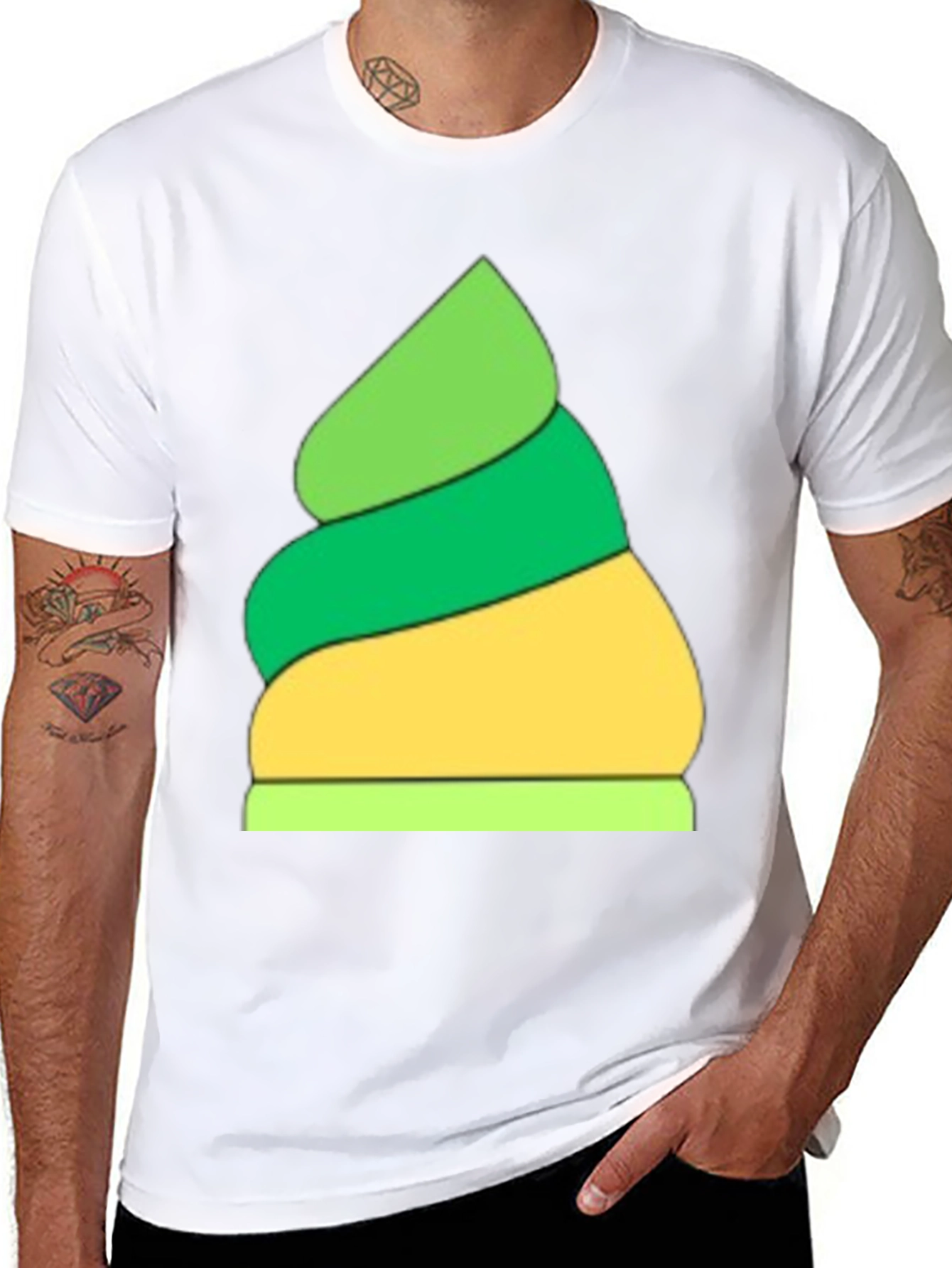 Emoji Ice Cream Graphic Tee - Black