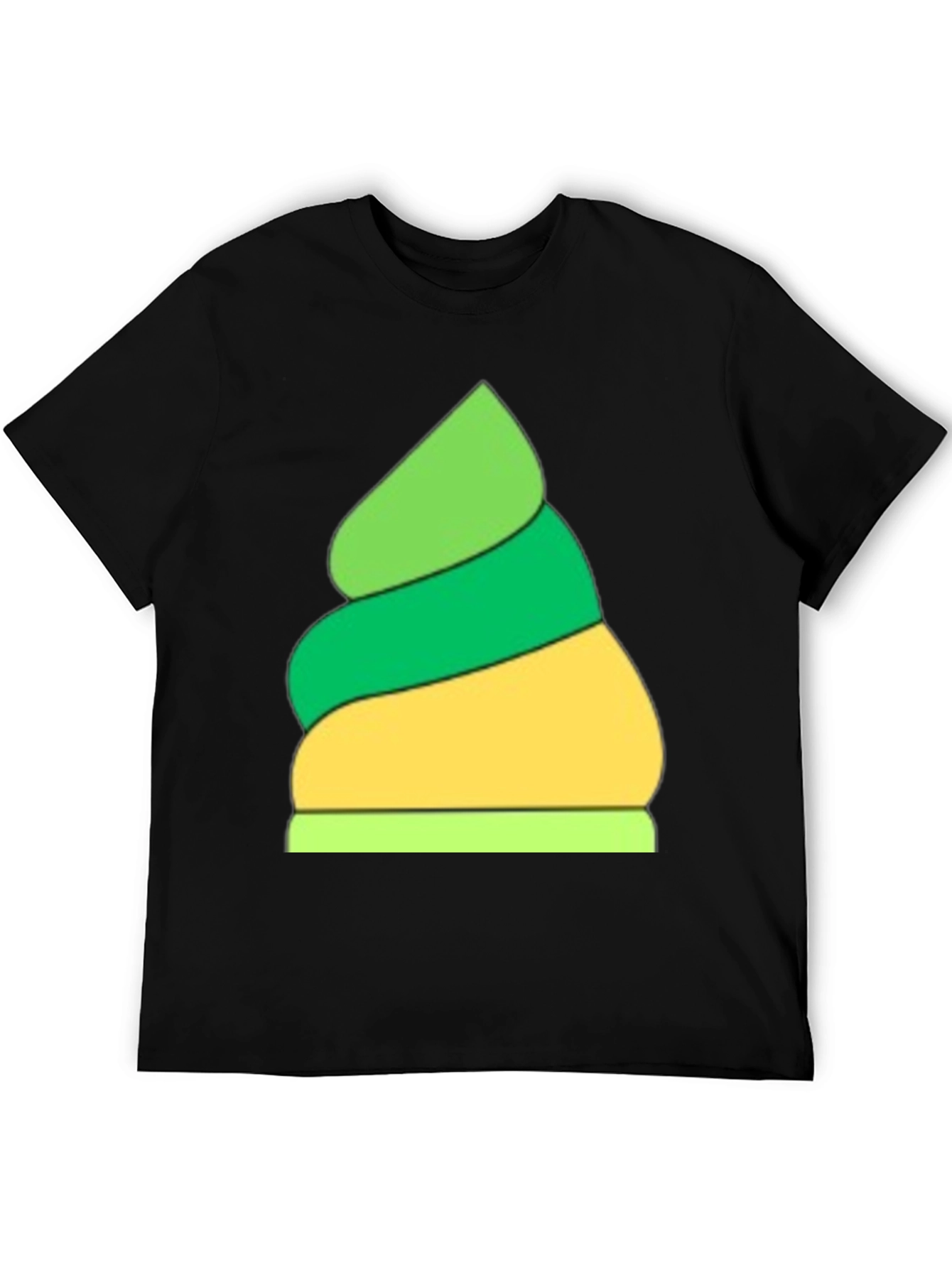 Emoji Ice Cream Graphic Tee - Black