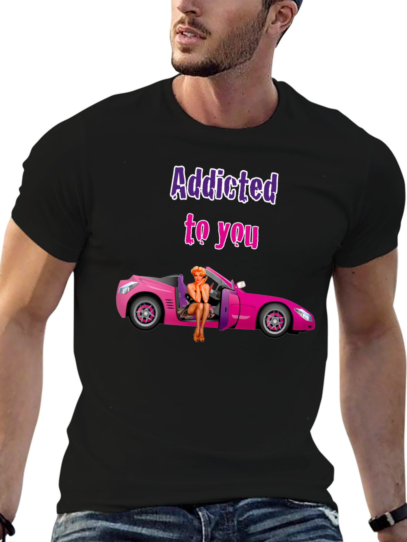 Addicted to You Graphic T-Shirt - Novelty Tee