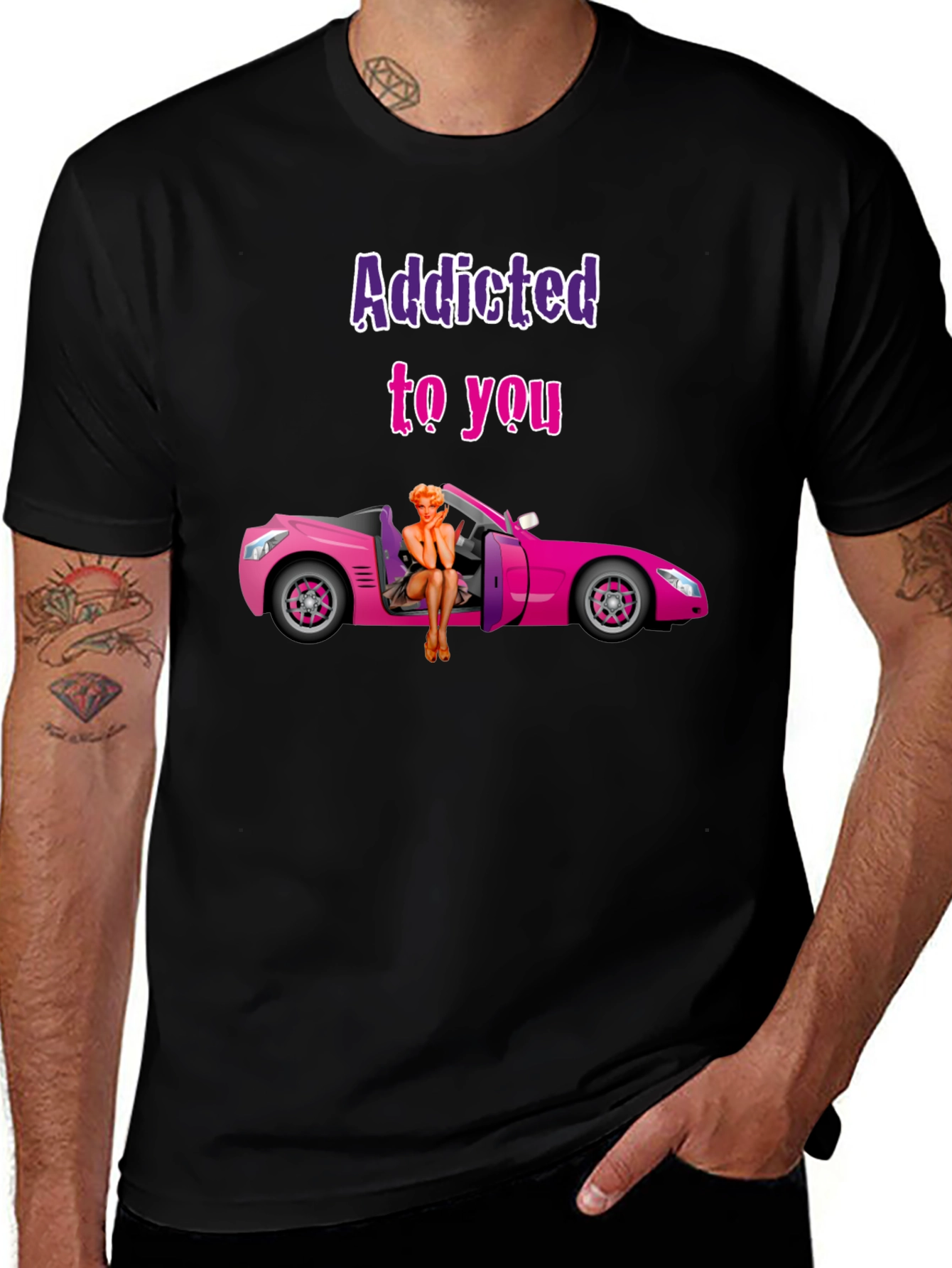 Addicted to You Graphic T-Shirt - Novelty Tee