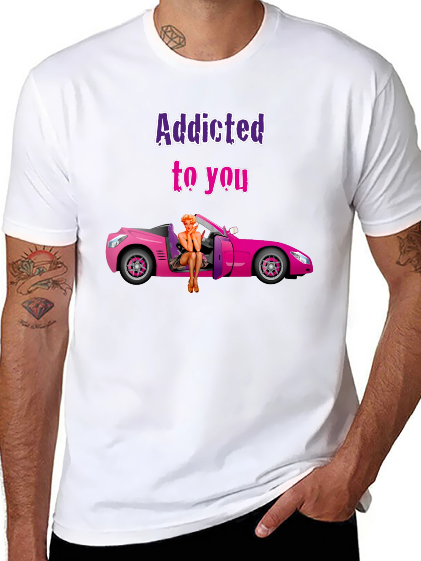 Addicted to You Graphic T-Shirt - Novelty Tee