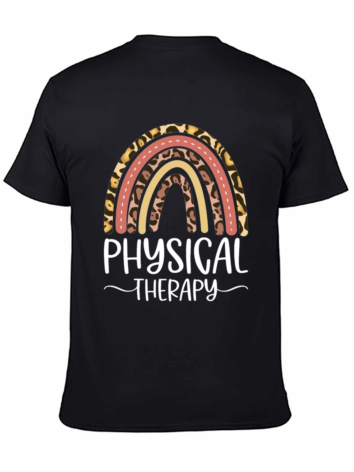 Physical Therapy Leopard Rainbow T-Shirt