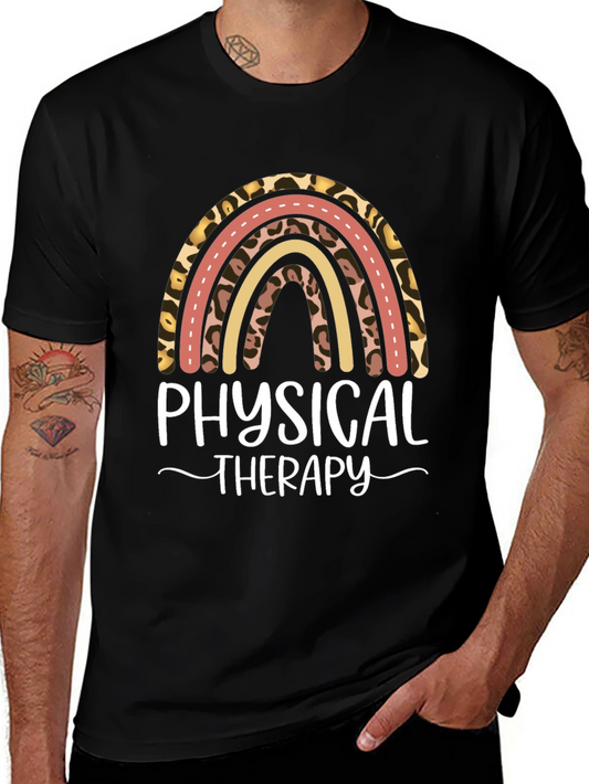 Physical Therapy Leopard Rainbow T-Shirt